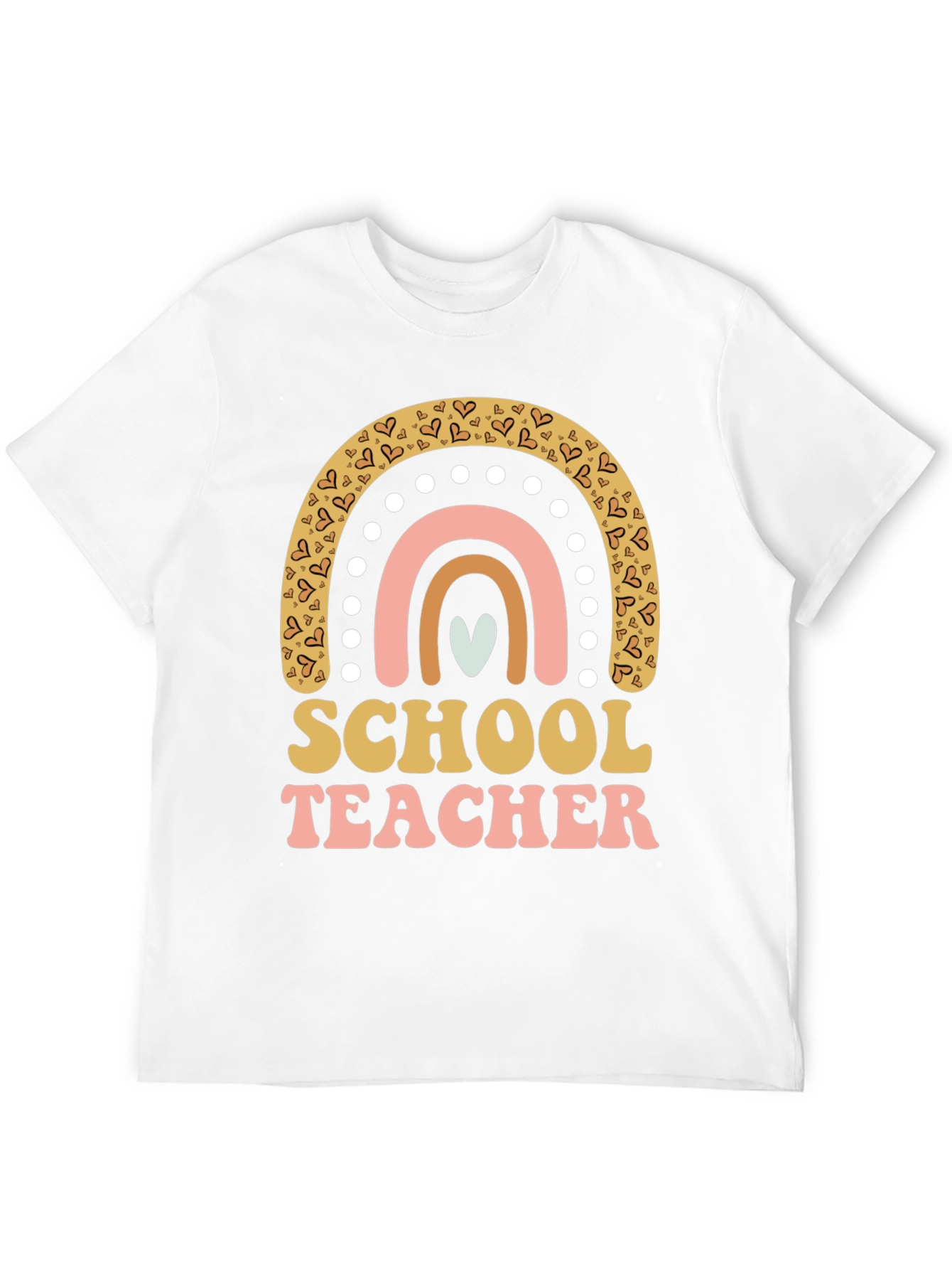 School Teacher Rainbow Heart T-Shirt