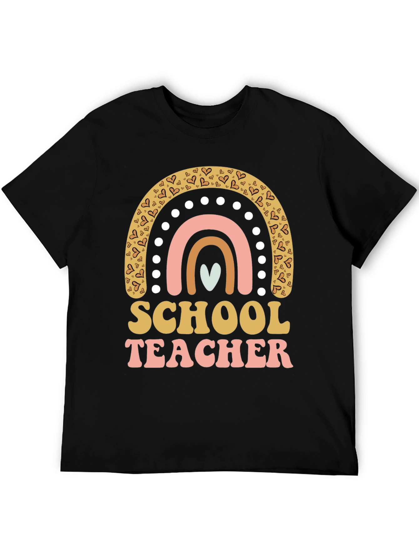 School Teacher Rainbow Heart T-Shirt