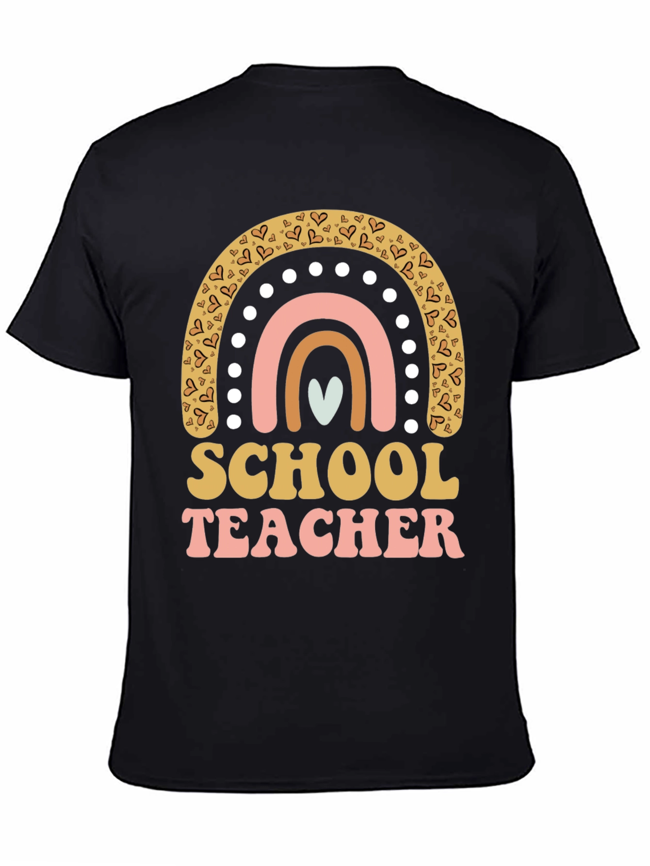 School Teacher Rainbow Heart T-Shirt