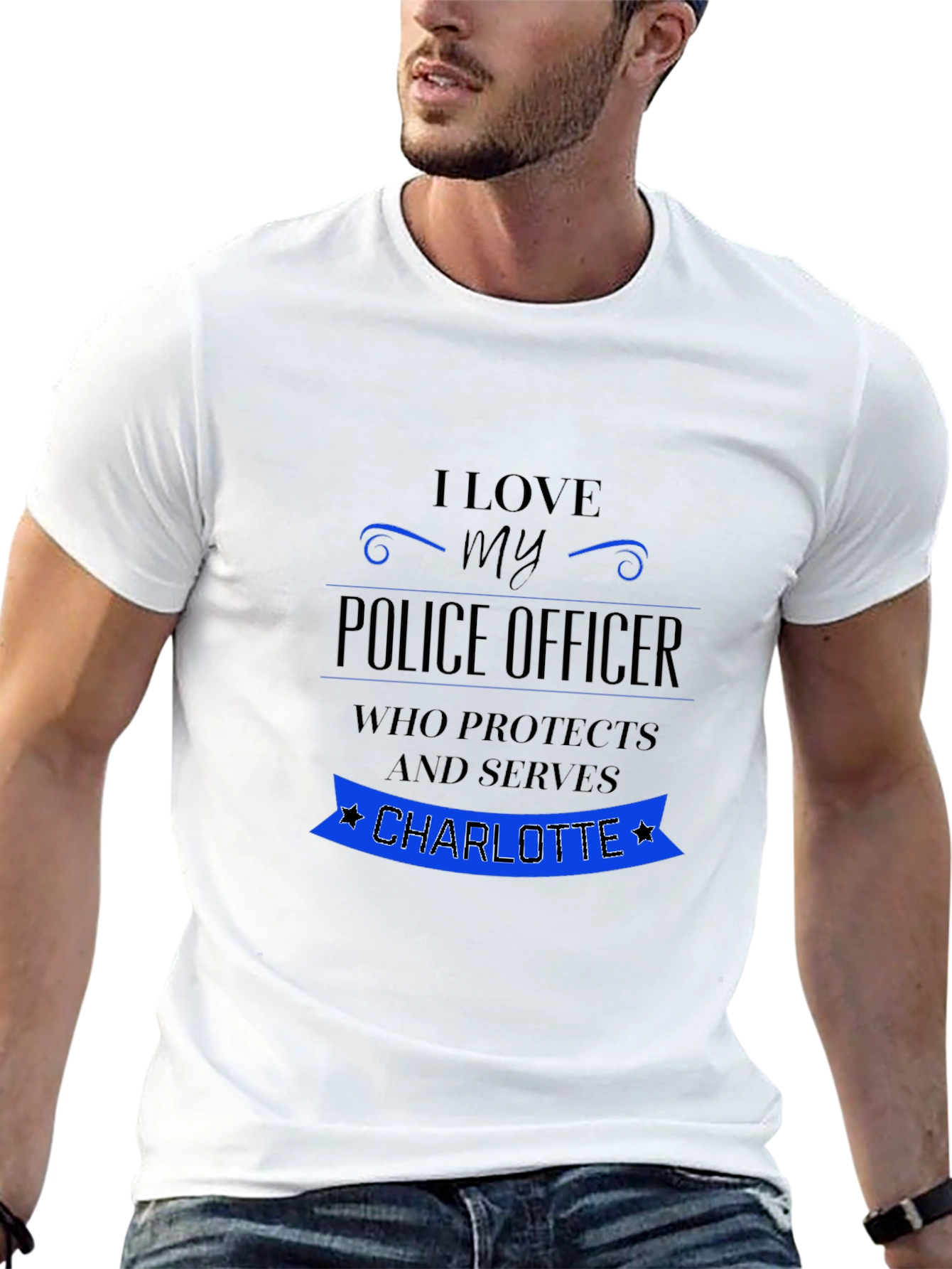 I Love My Police Officer T-Shirt - Charlotte