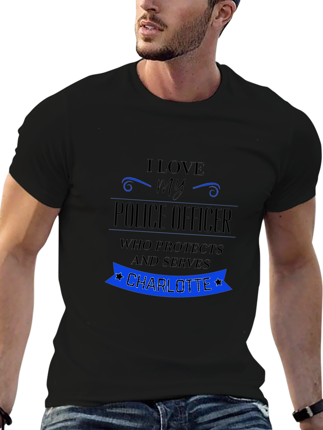 I Love My Police Officer T-Shirt - Charlotte