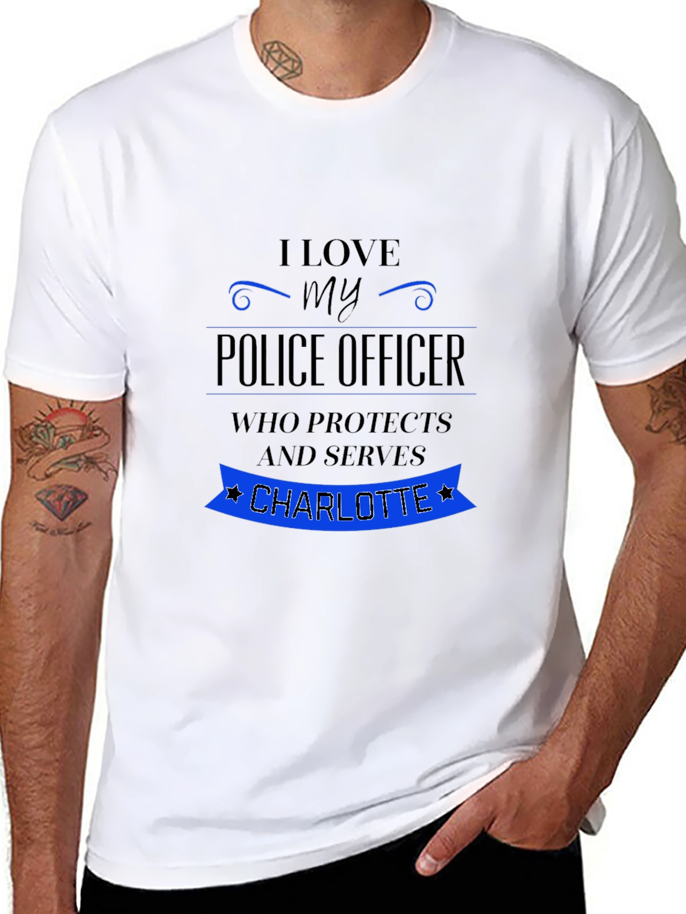 I Love My Police Officer T-Shirt - Charlotte