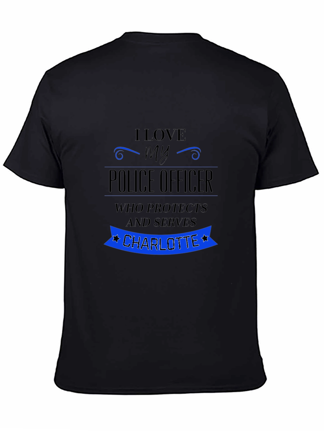 I Love My Police Officer T-Shirt - Charlotte