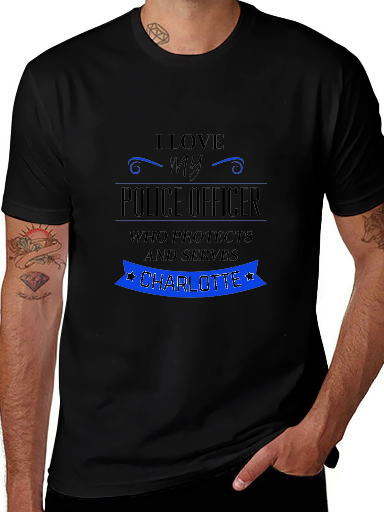 I Love My Police Officer T-Shirt - Charlotte