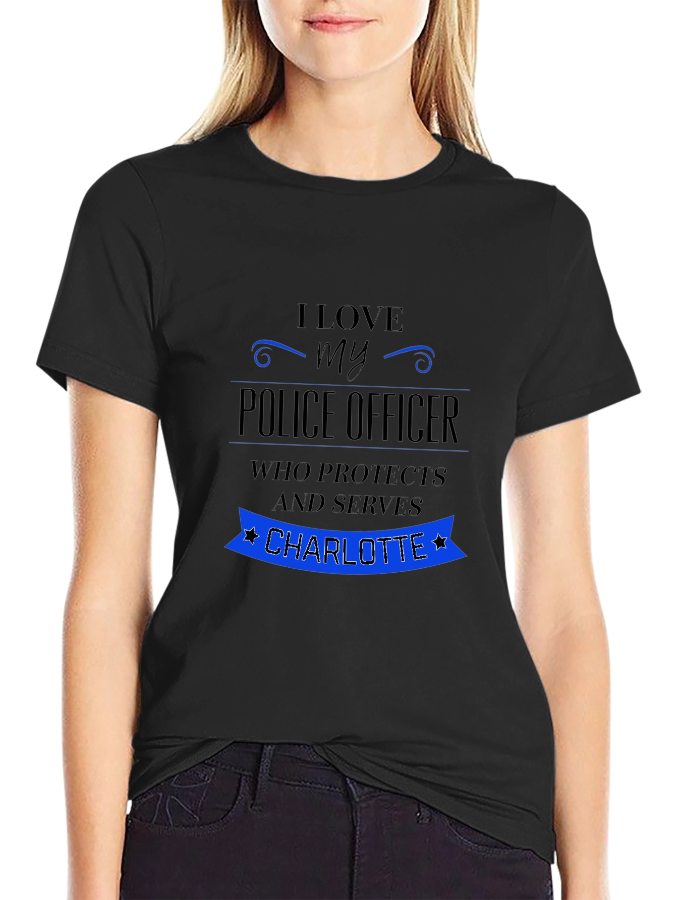 I Love My Police Officer T-Shirt - Charlotte