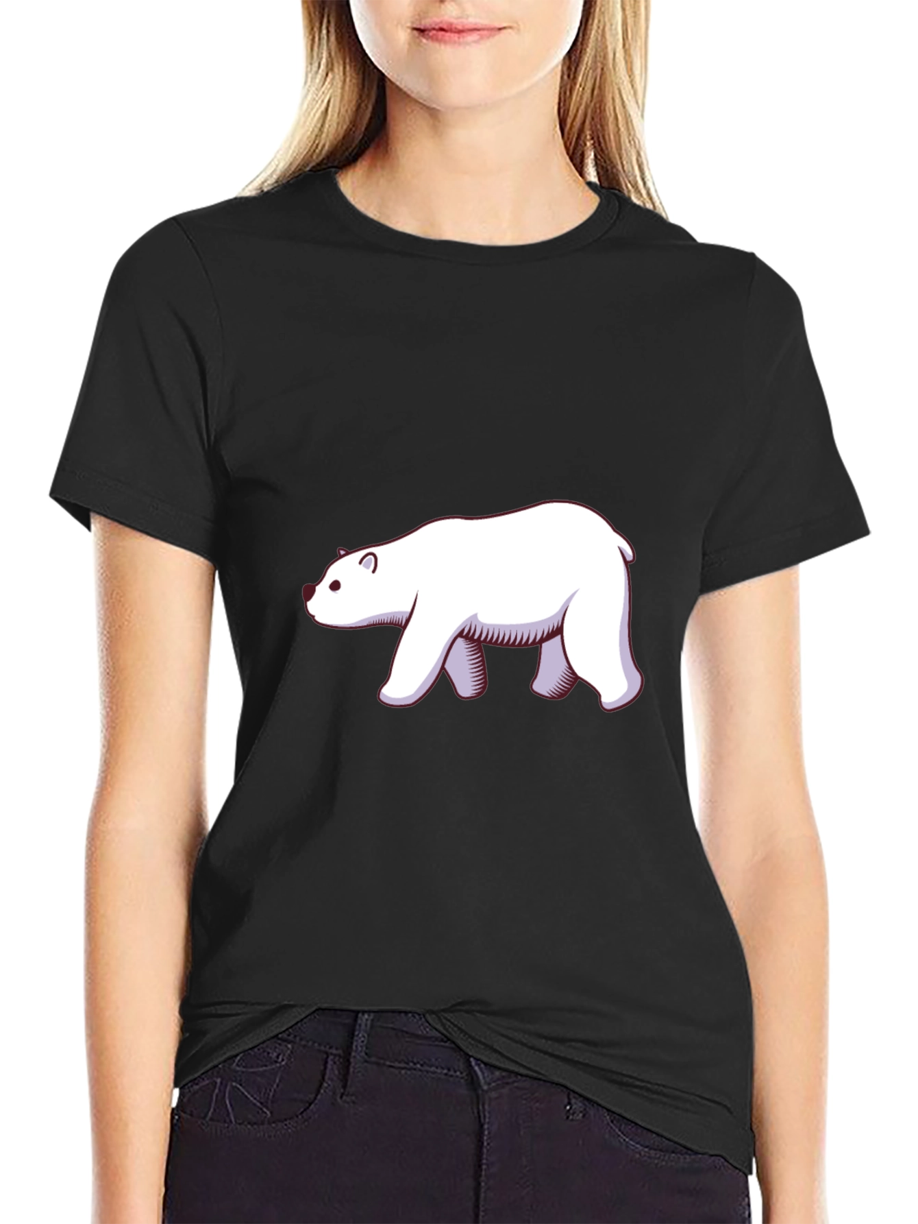 Cool Bear Graphic Tee - Black Cotton T-Shirt