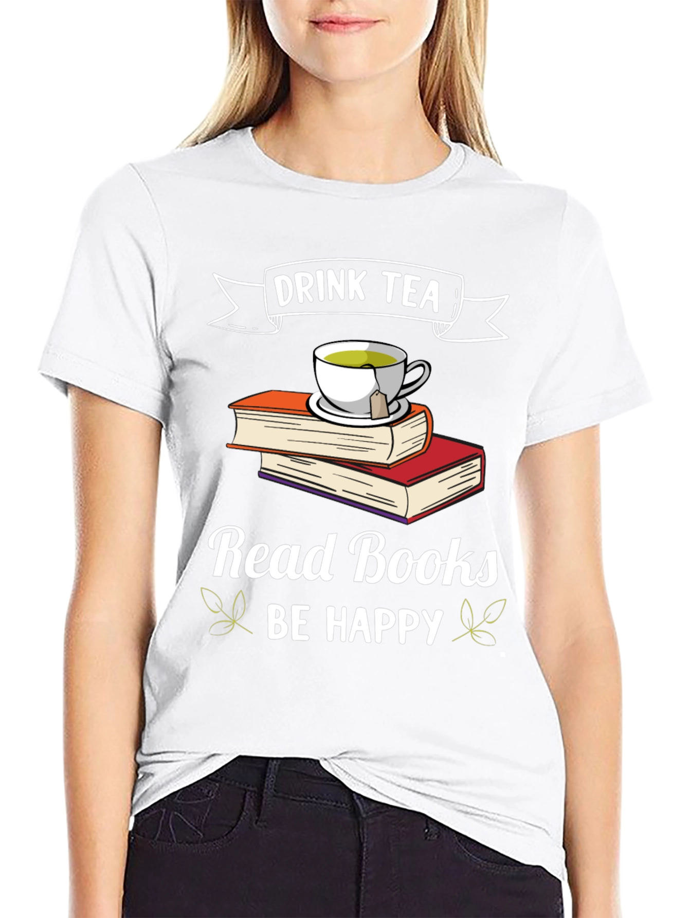 Drink Tea Read Books Be Happy T-Shirt