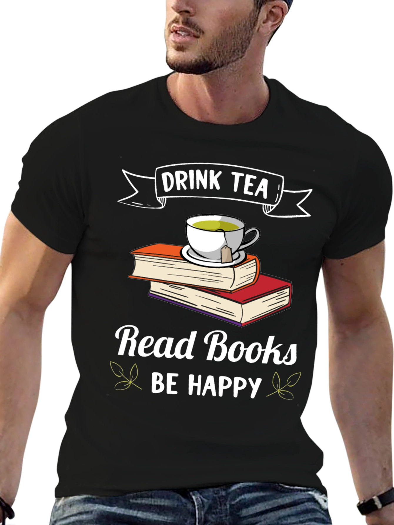 Drink Tea Read Books Be Happy T-Shirt
