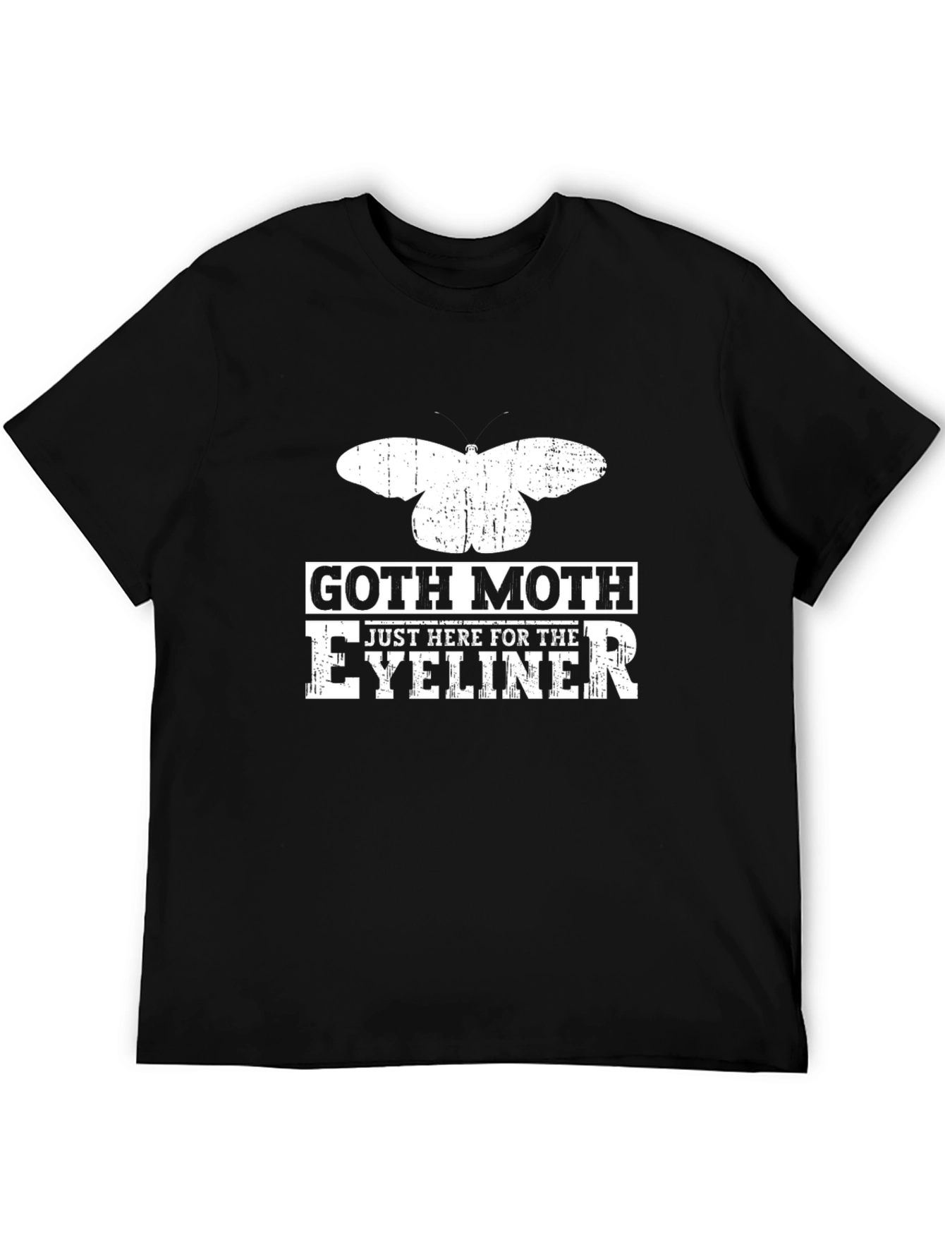 Goth Moth Eyeliner Graphic T-Shirt