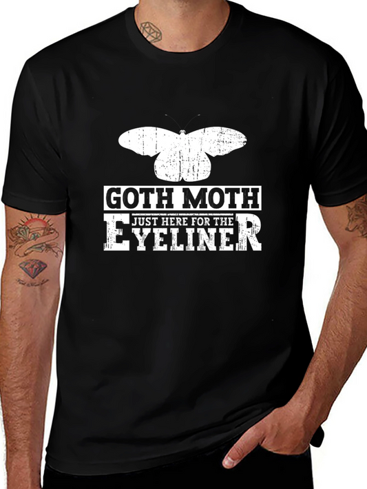 Goth Moth Eyeliner Graphic T-Shirt