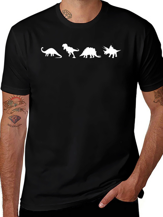 Dinosaur Silhouette Graphic Tee - Black