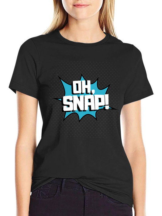 Oh Snap! Graphic T-Shirt - Black Crew Neck Tee