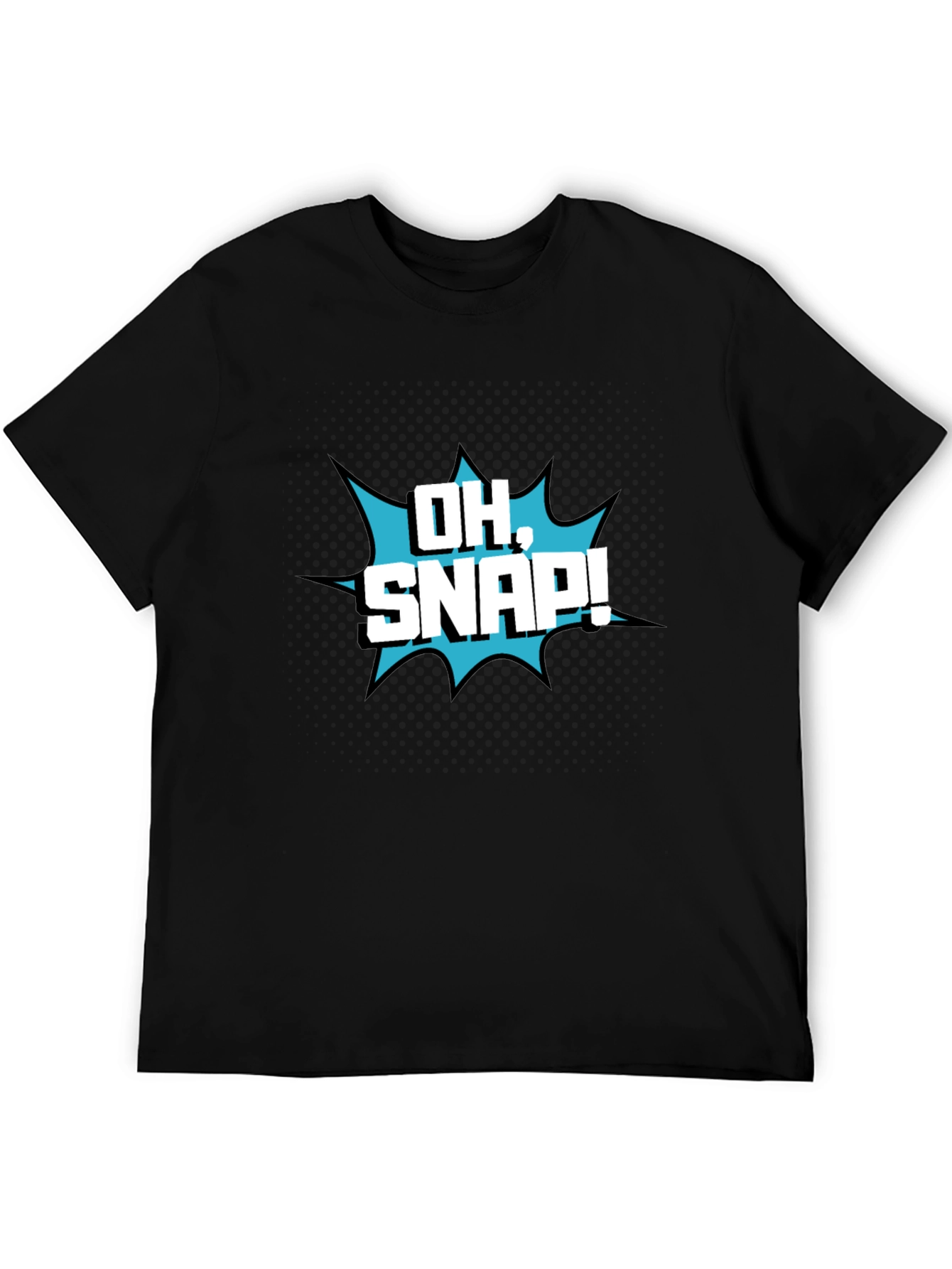 Oh Snap! Graphic T-Shirt - Black Crew Neck Tee