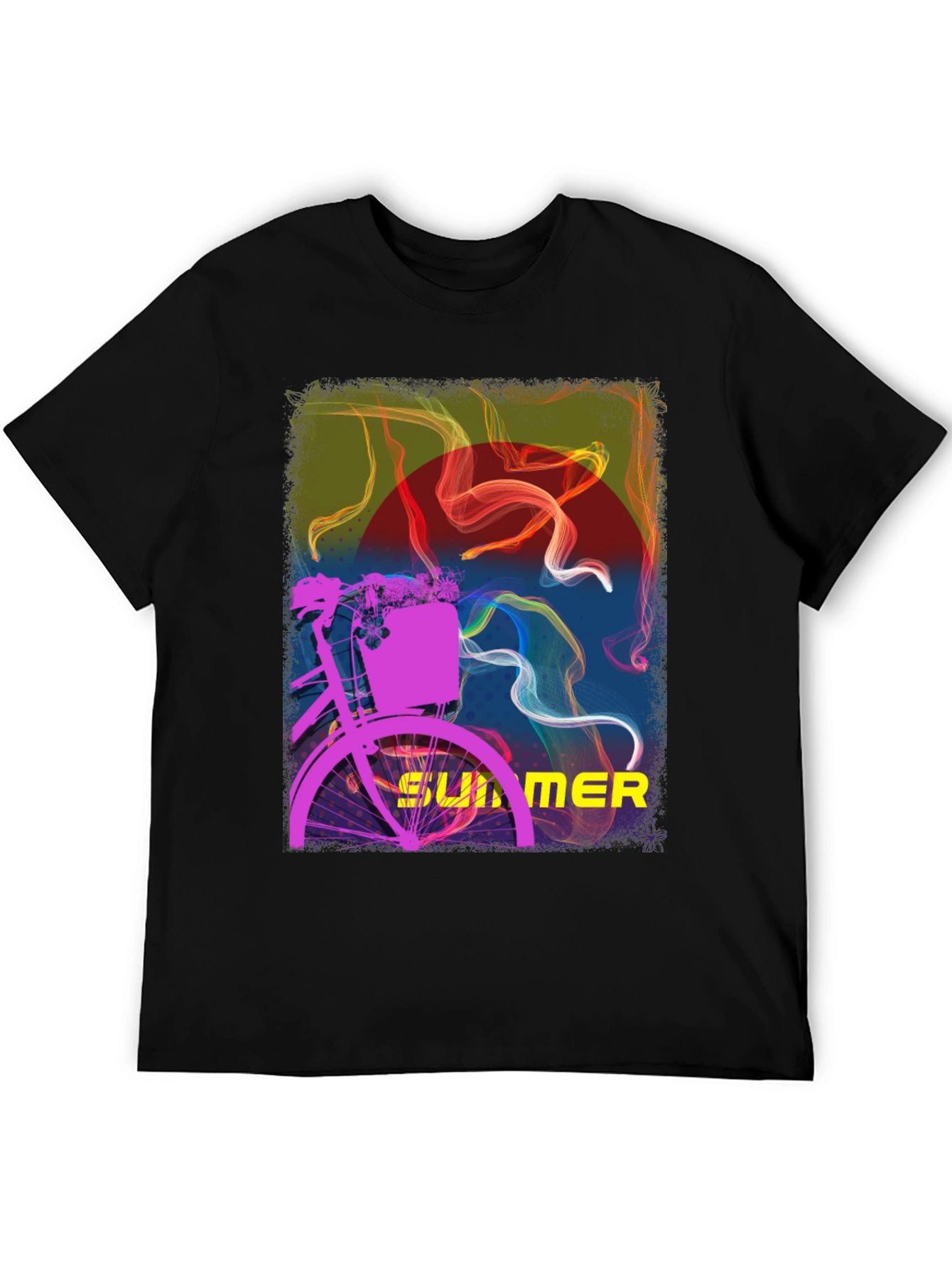 Summer Bike Graphic Tee - Stylish Black T-Shirt