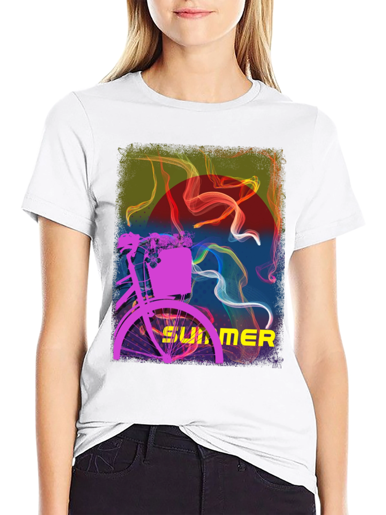 Summer Bike Graphic Tee - Stylish Black T-Shirt
