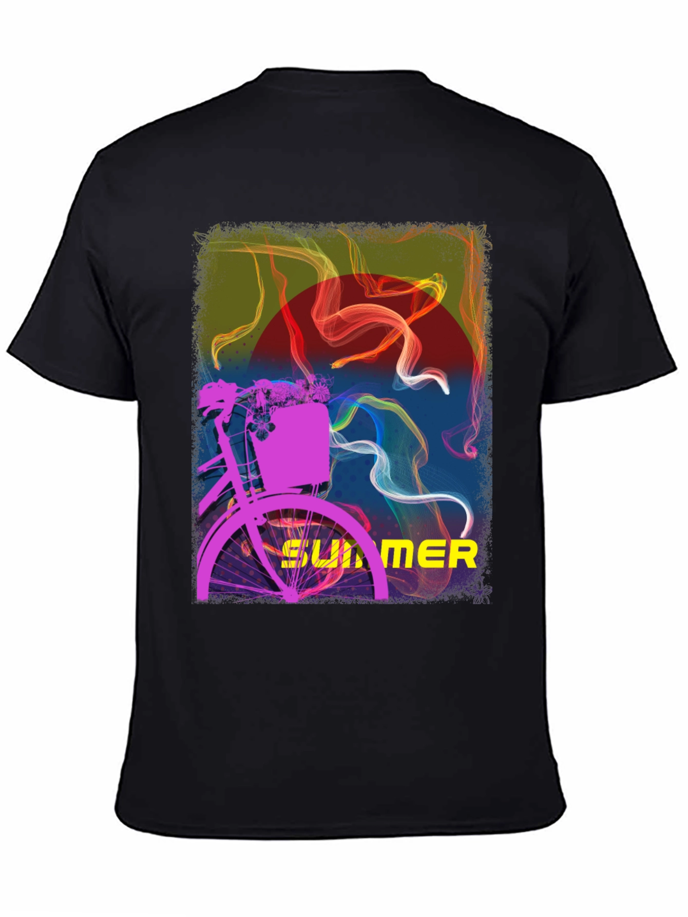 Summer Bike Graphic Tee - Stylish Black T-Shirt