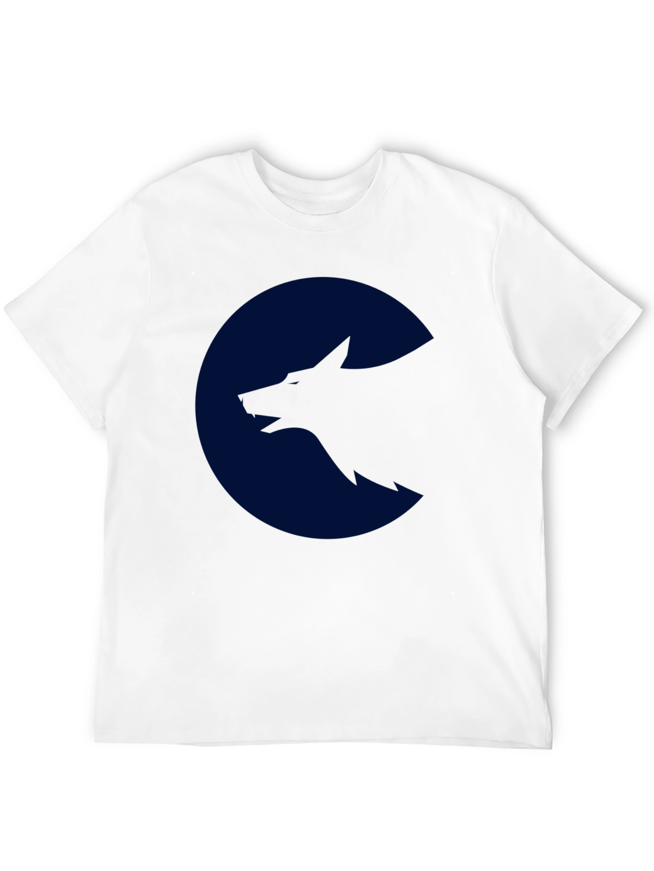 Wolf Silhouette Graphic Black T-Shirt