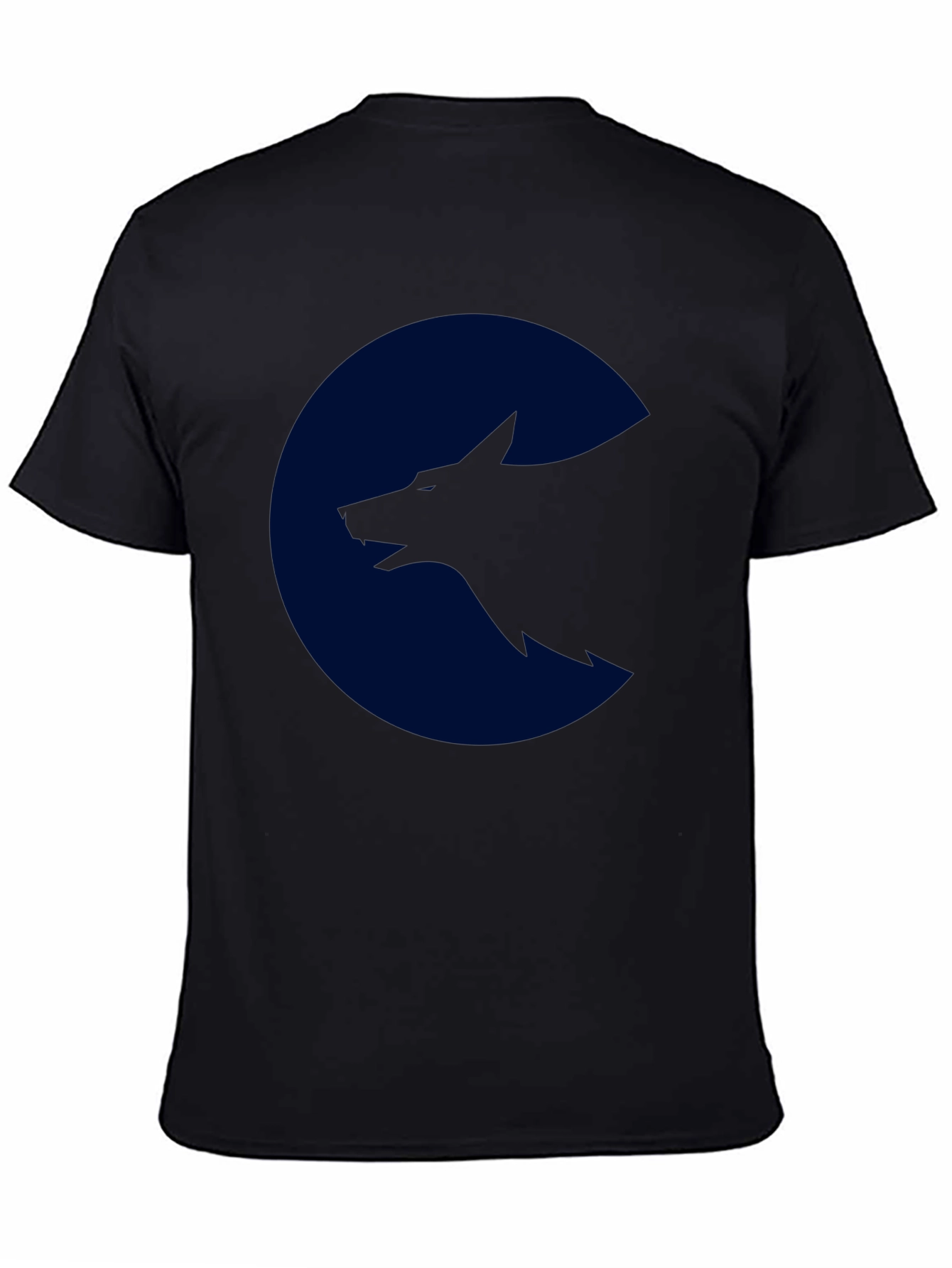 Wolf Silhouette Graphic Black T-Shirt