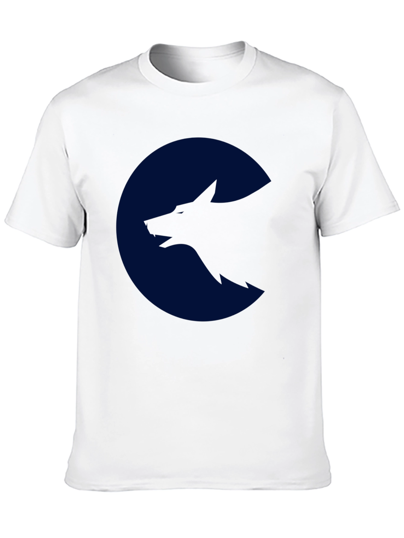Wolf Silhouette Graphic Black T-Shirt