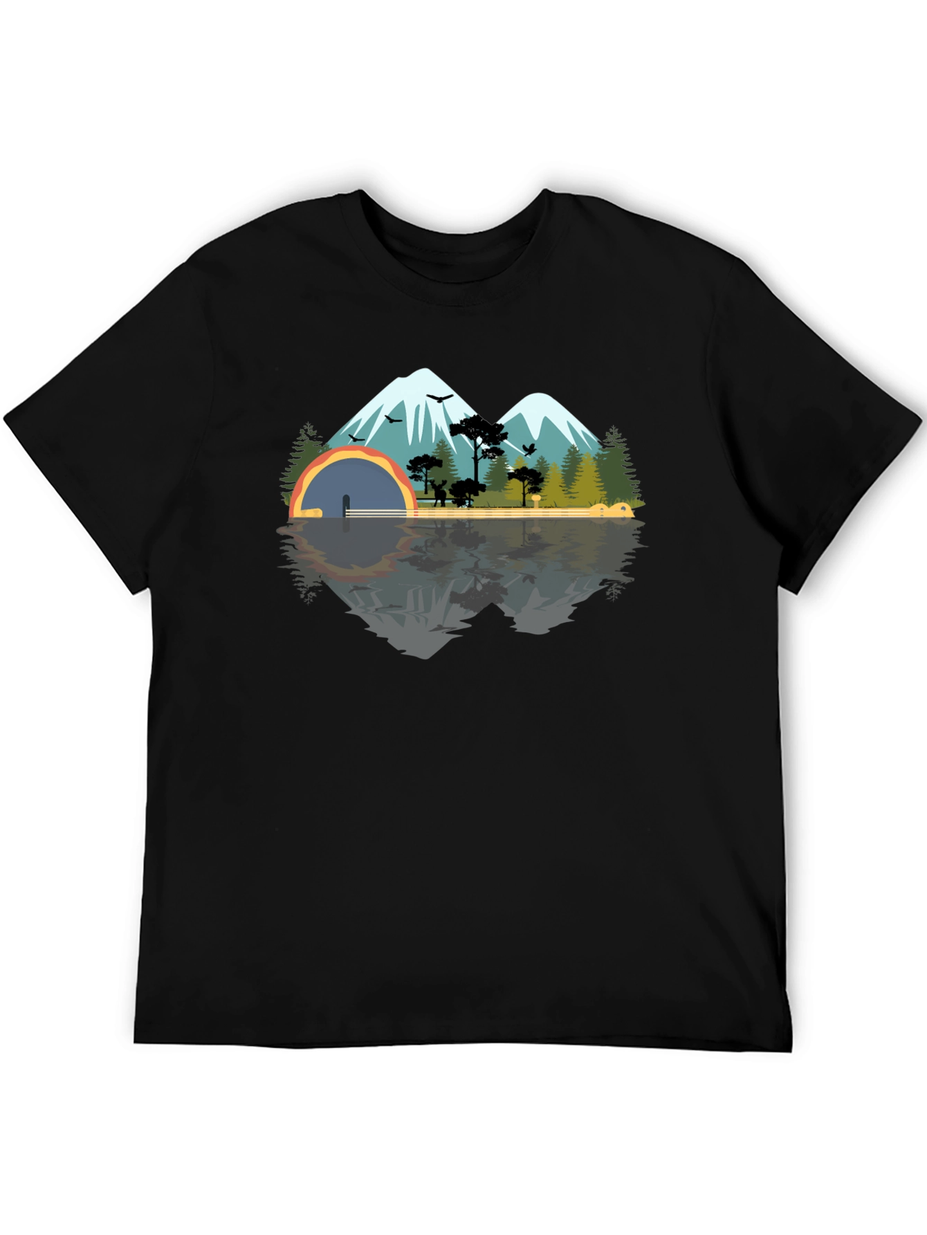 Mountain & Lake Reflection Graphic Tee