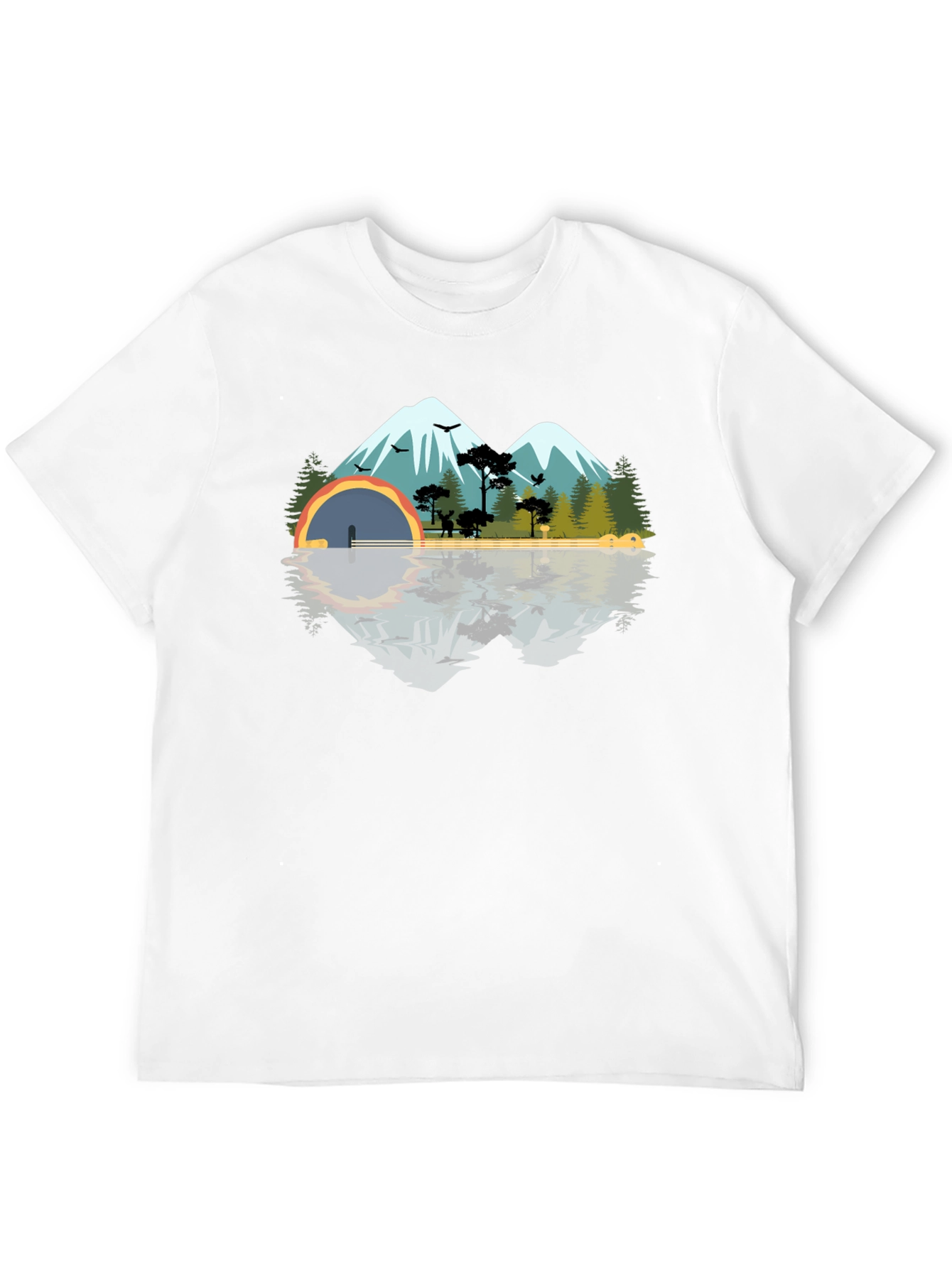 Mountain & Lake Reflection Graphic Tee