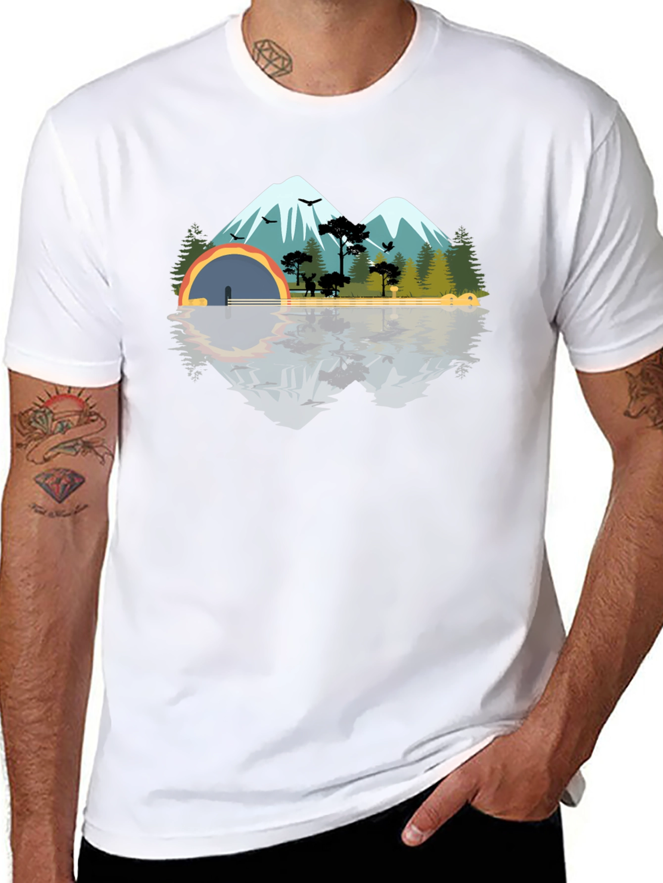 Mountain & Lake Reflection Graphic Tee