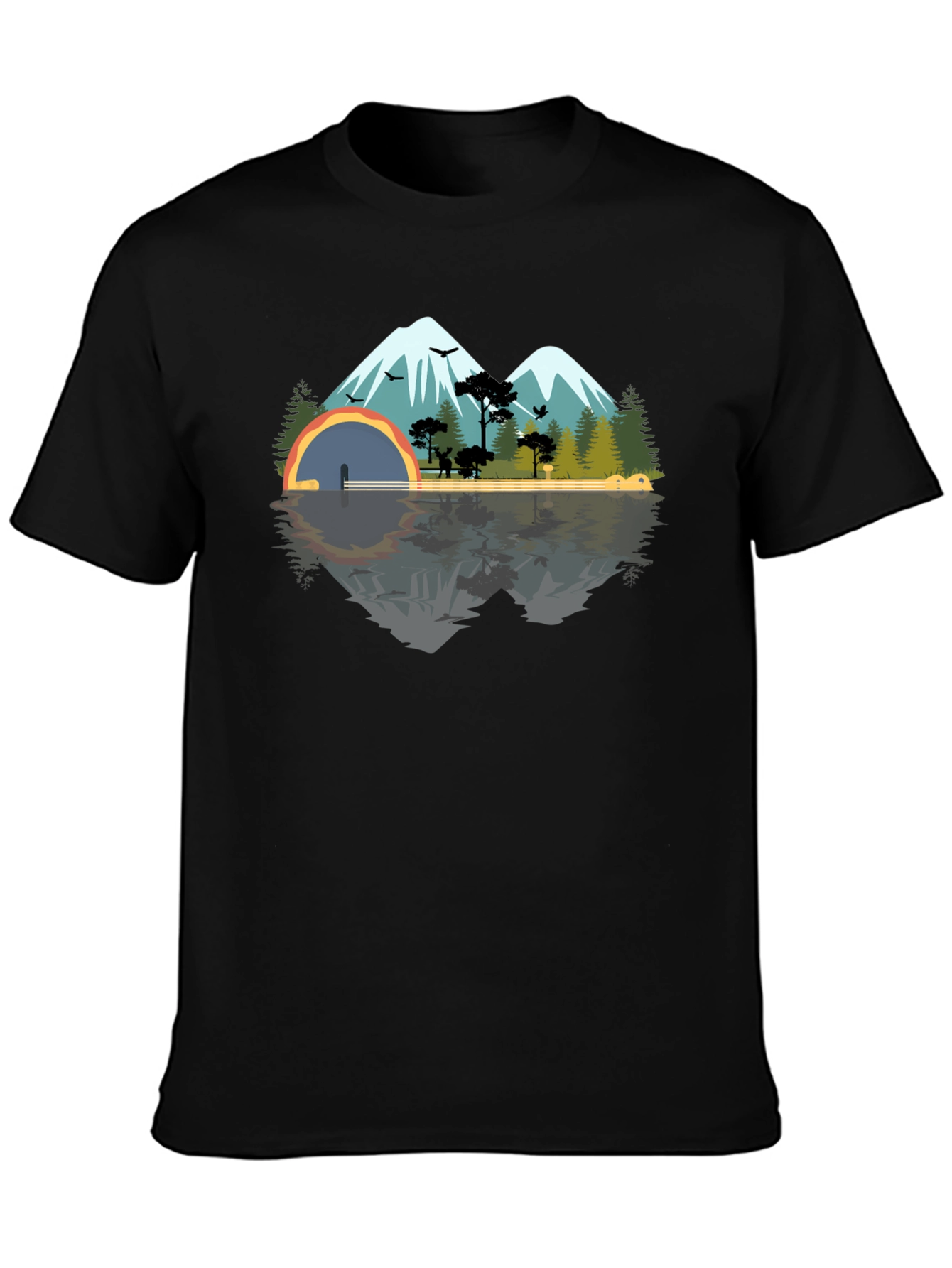 Mountain & Lake Reflection Graphic Tee