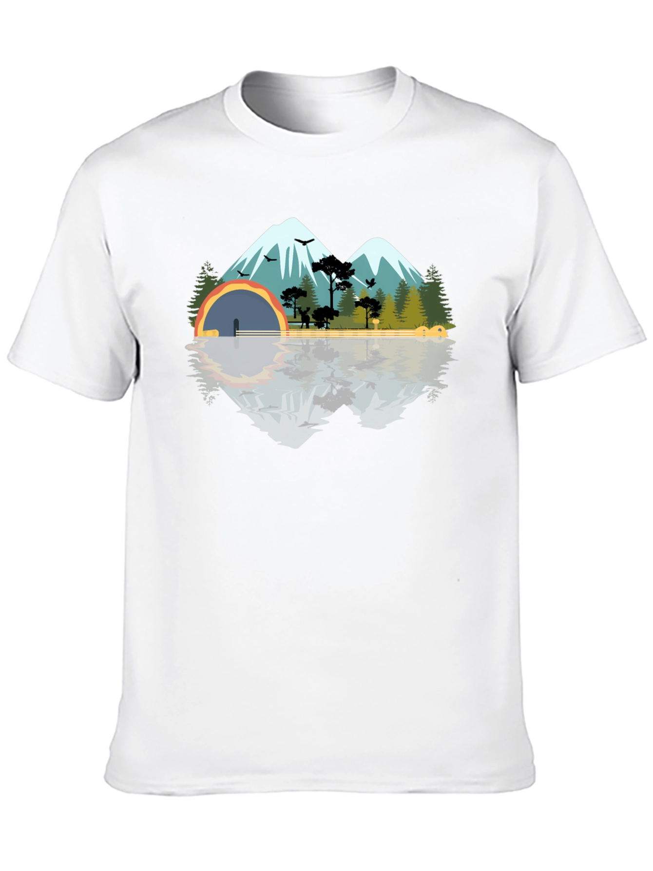 Mountain & Lake Reflection Graphic Tee