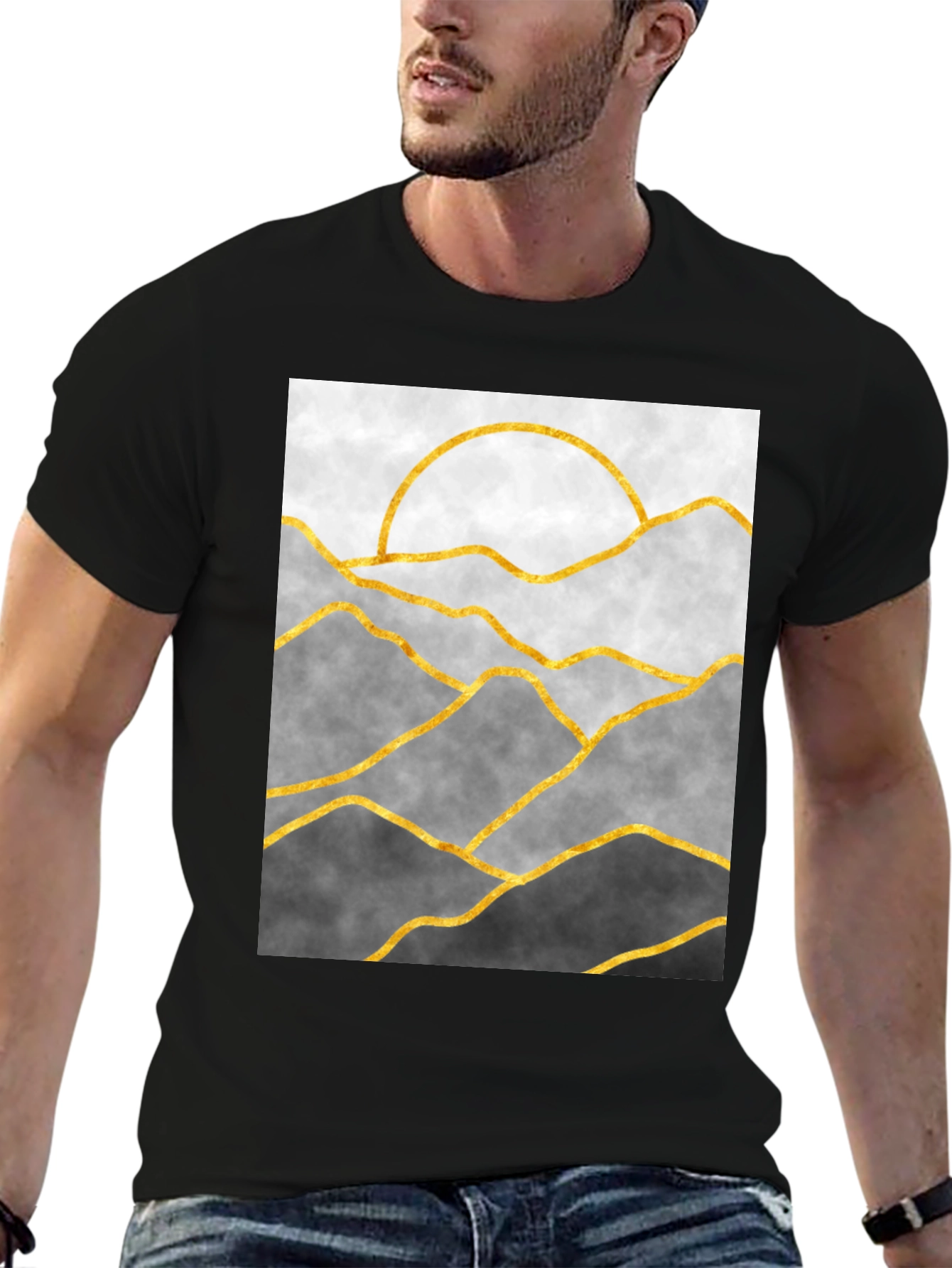 Mountains Graphic Tee - Stylish Landscape Design