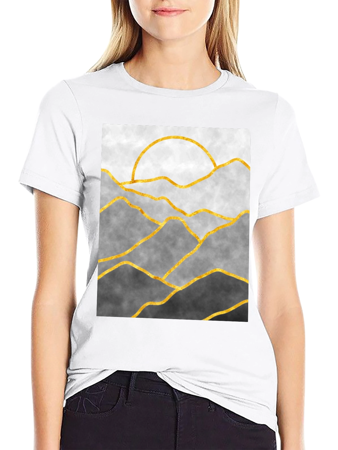 Mountains Graphic Tee - Stylish Landscape Design