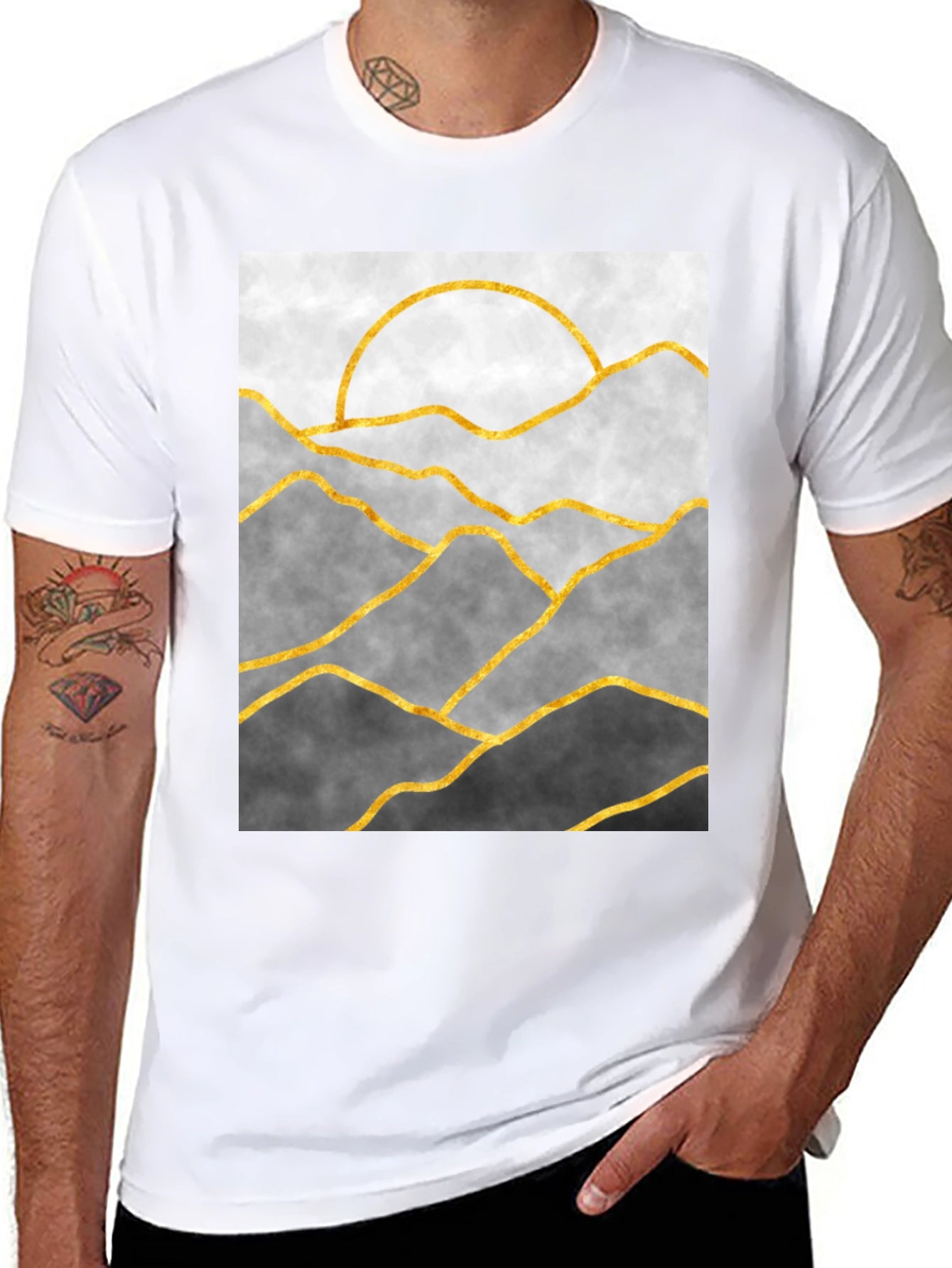 Mountains Graphic Tee - Stylish Landscape Design