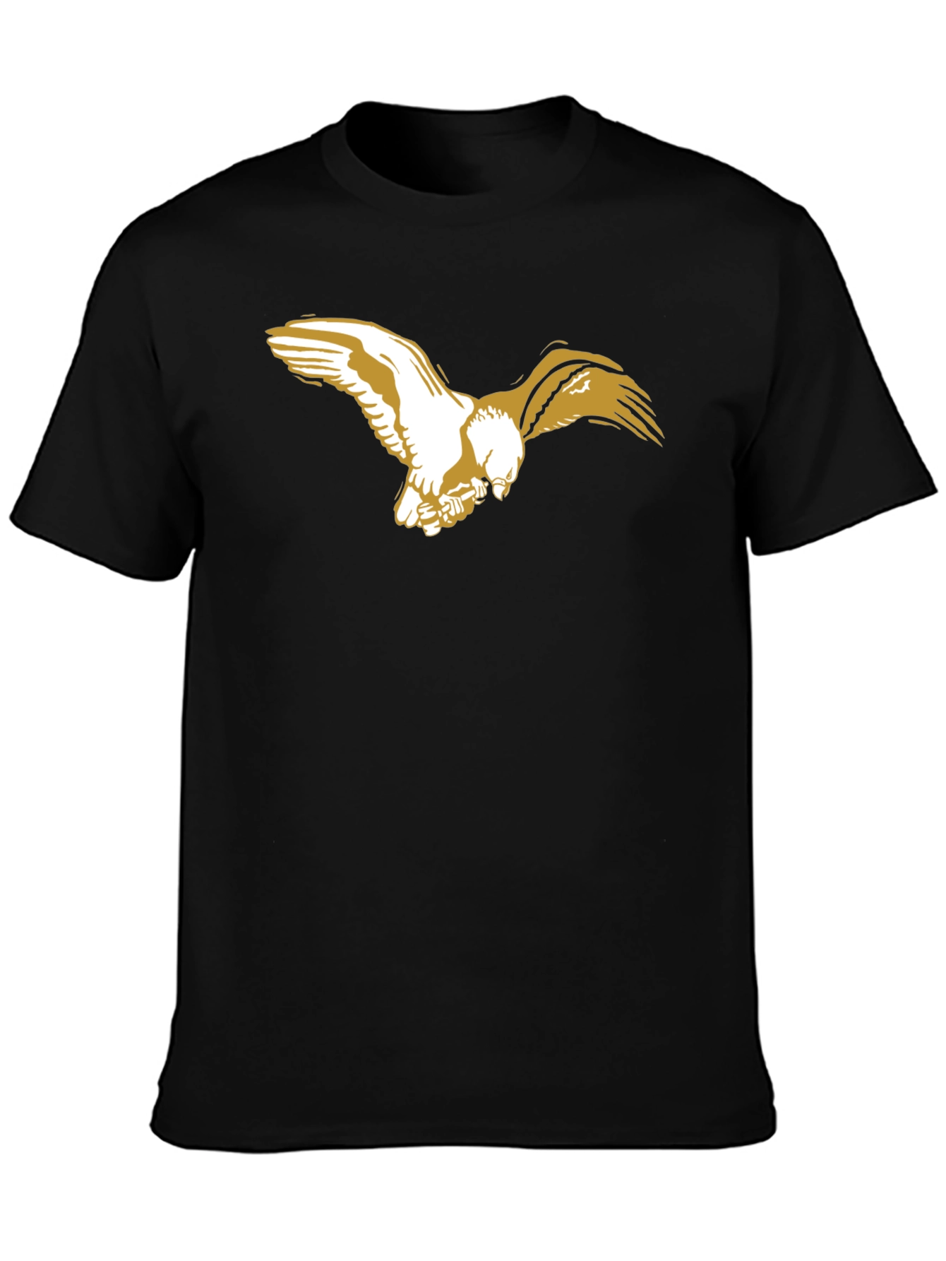 Black Tee with Eagle Design