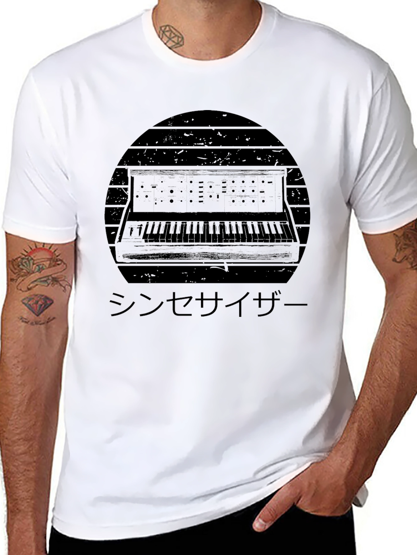 Synthwave Keyboard T-Shirt - Retro Music Tee