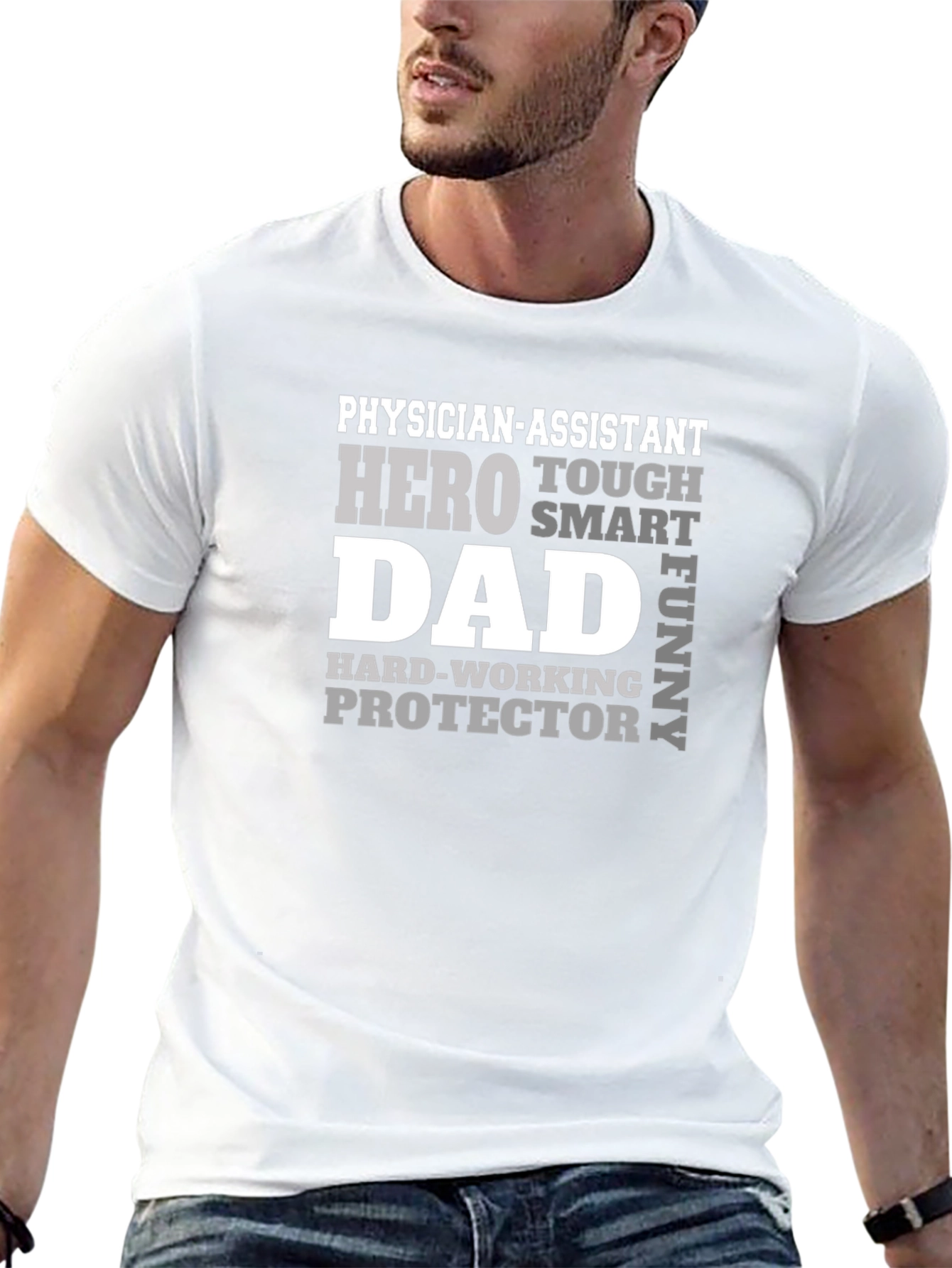 Physician Assistant Dad T-Shirt - Hero Protector Funny