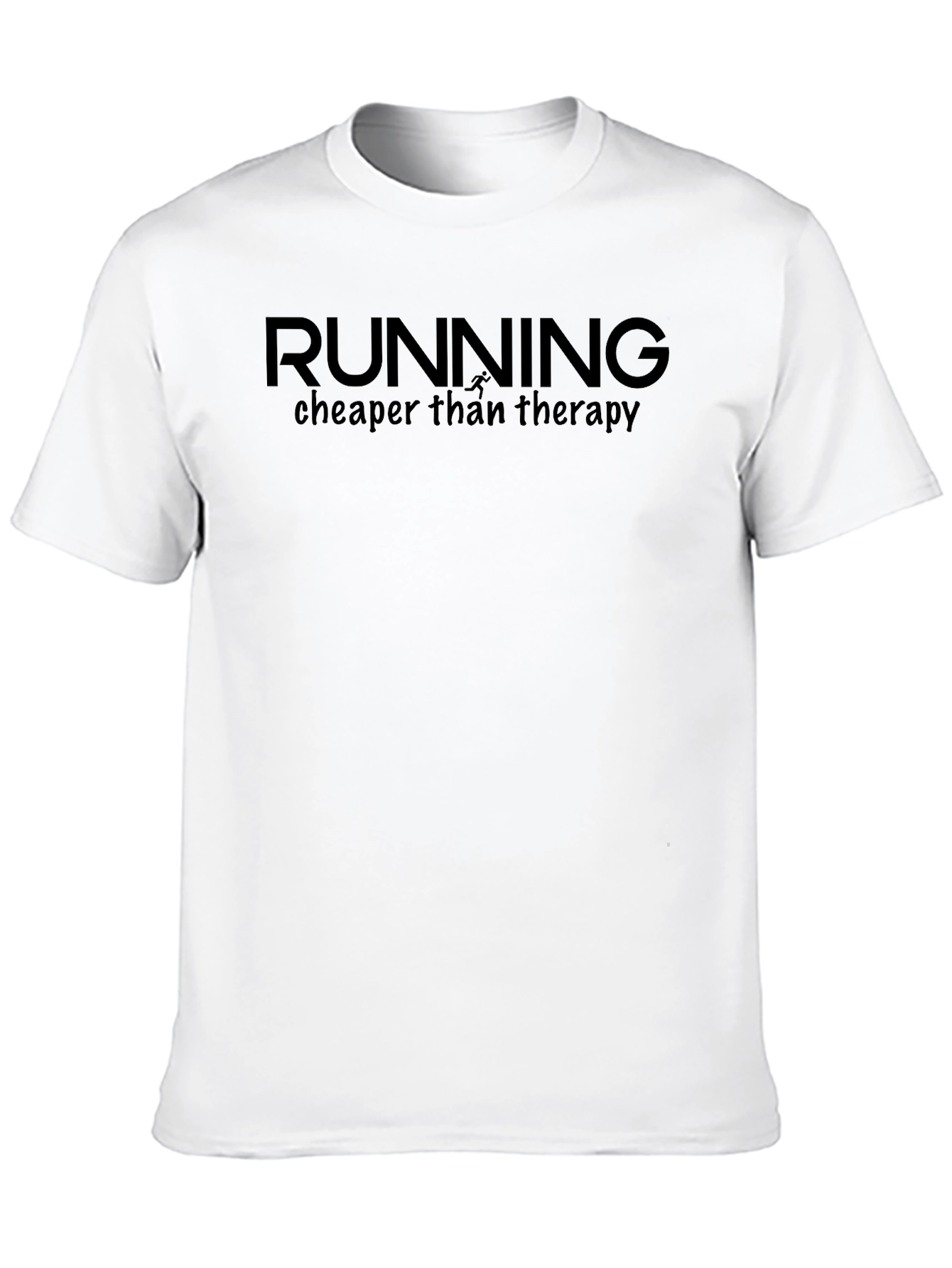Running Cheaper Than Therapy Black T-Shirt