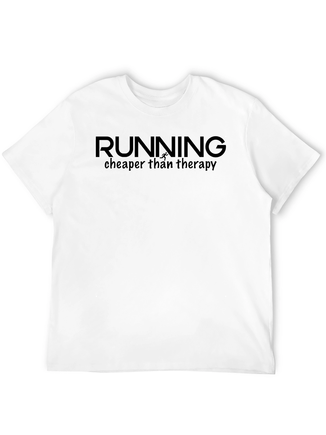 Running Cheaper Than Therapy Black T-Shirt