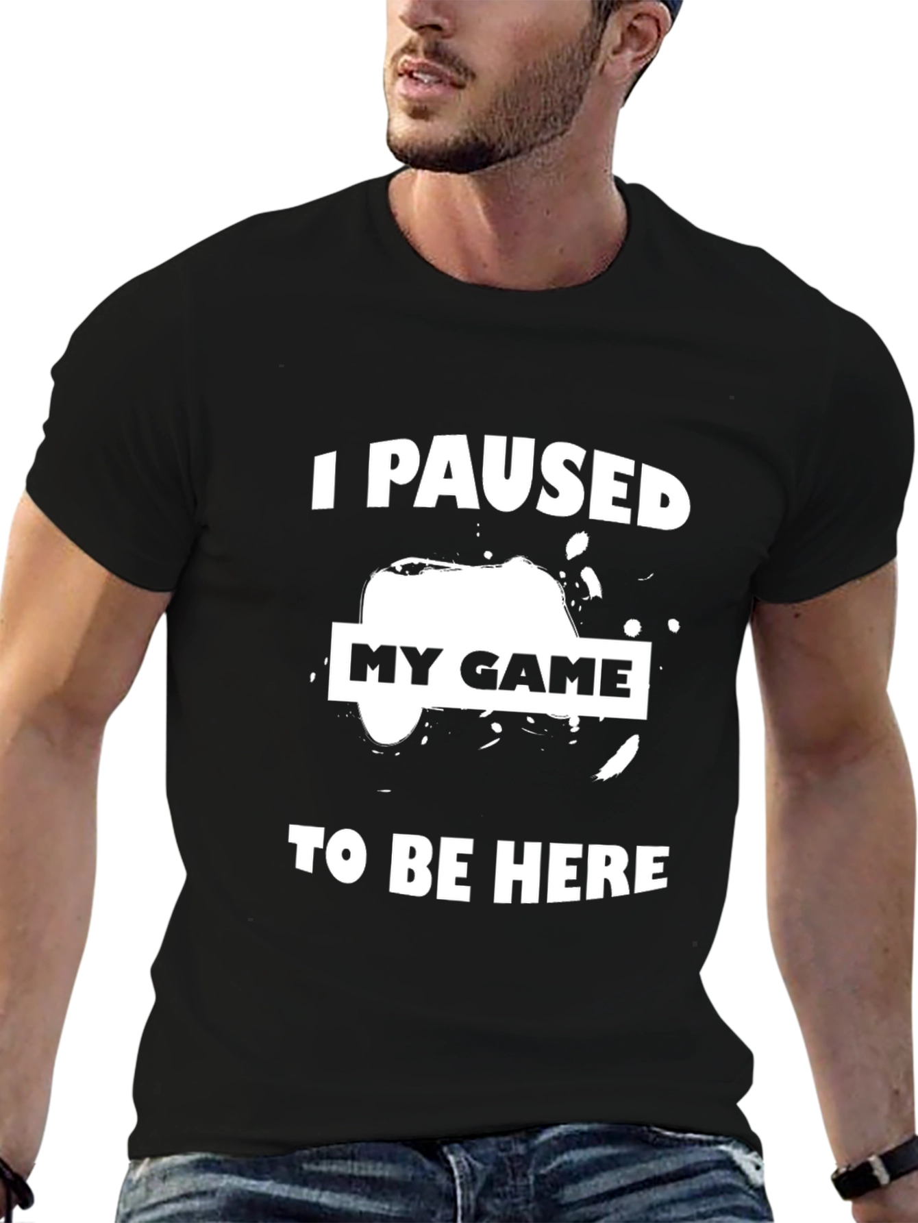 Gamer Humor T-Shirt - I Paused My Game