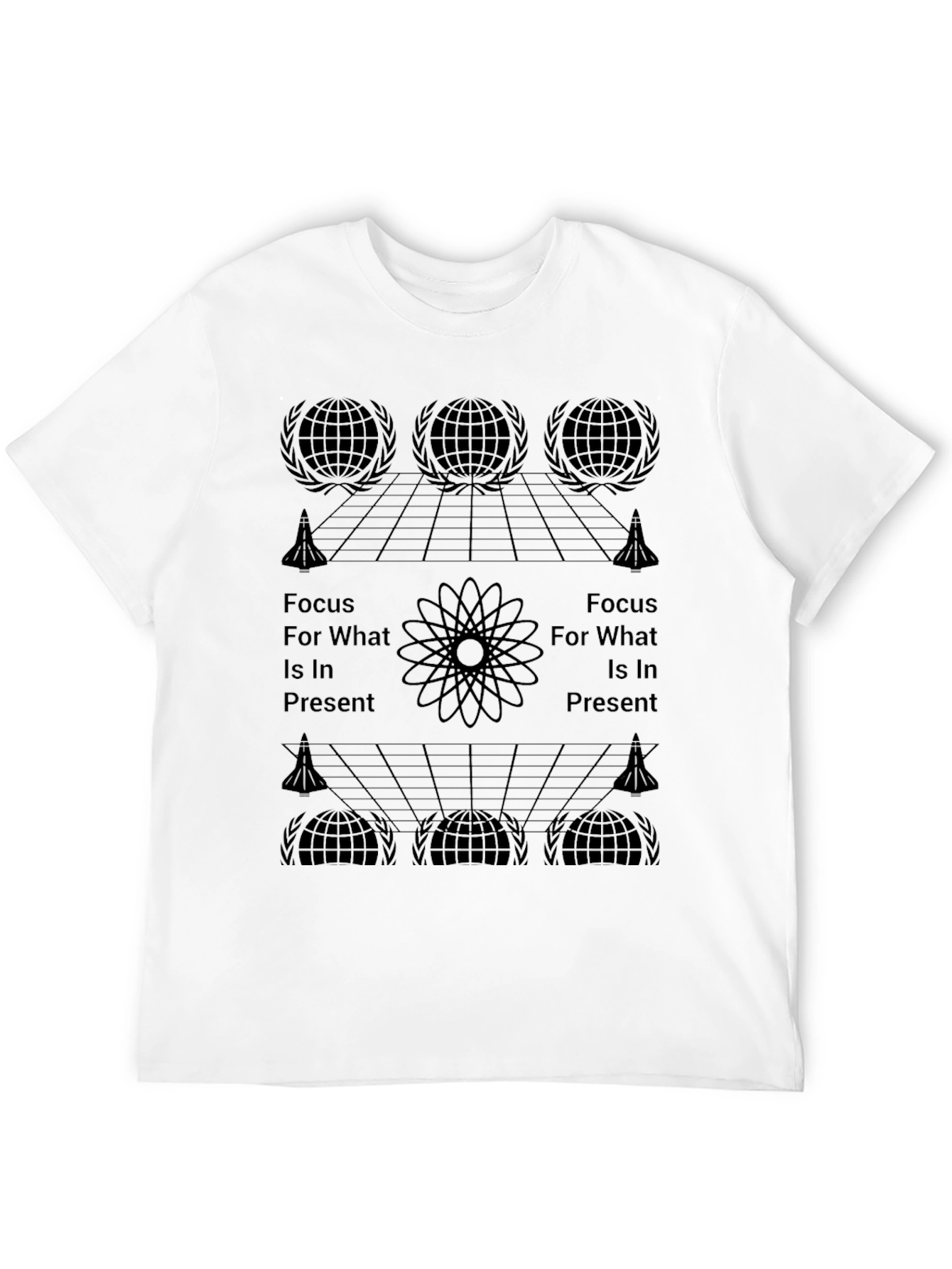 Focus in Present Graphic Tee - Black