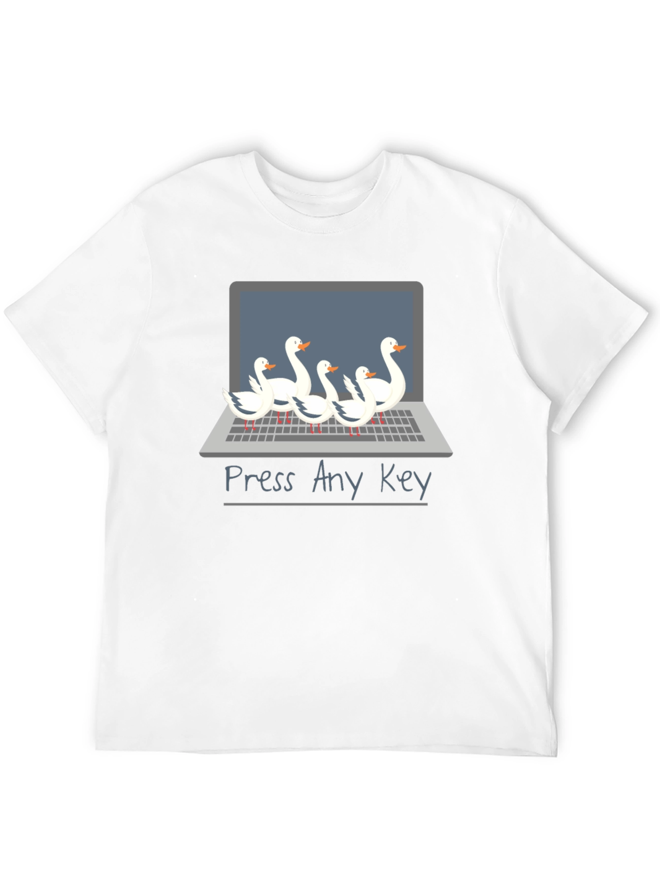 Funny Press Any Key Goose T-Shirt