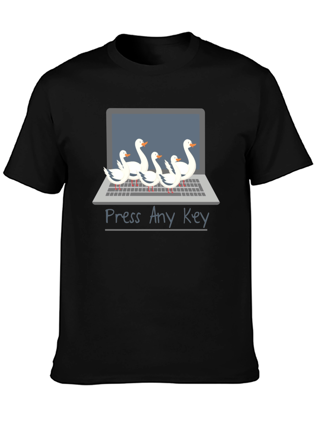 Funny Press Any Key Goose T-Shirt