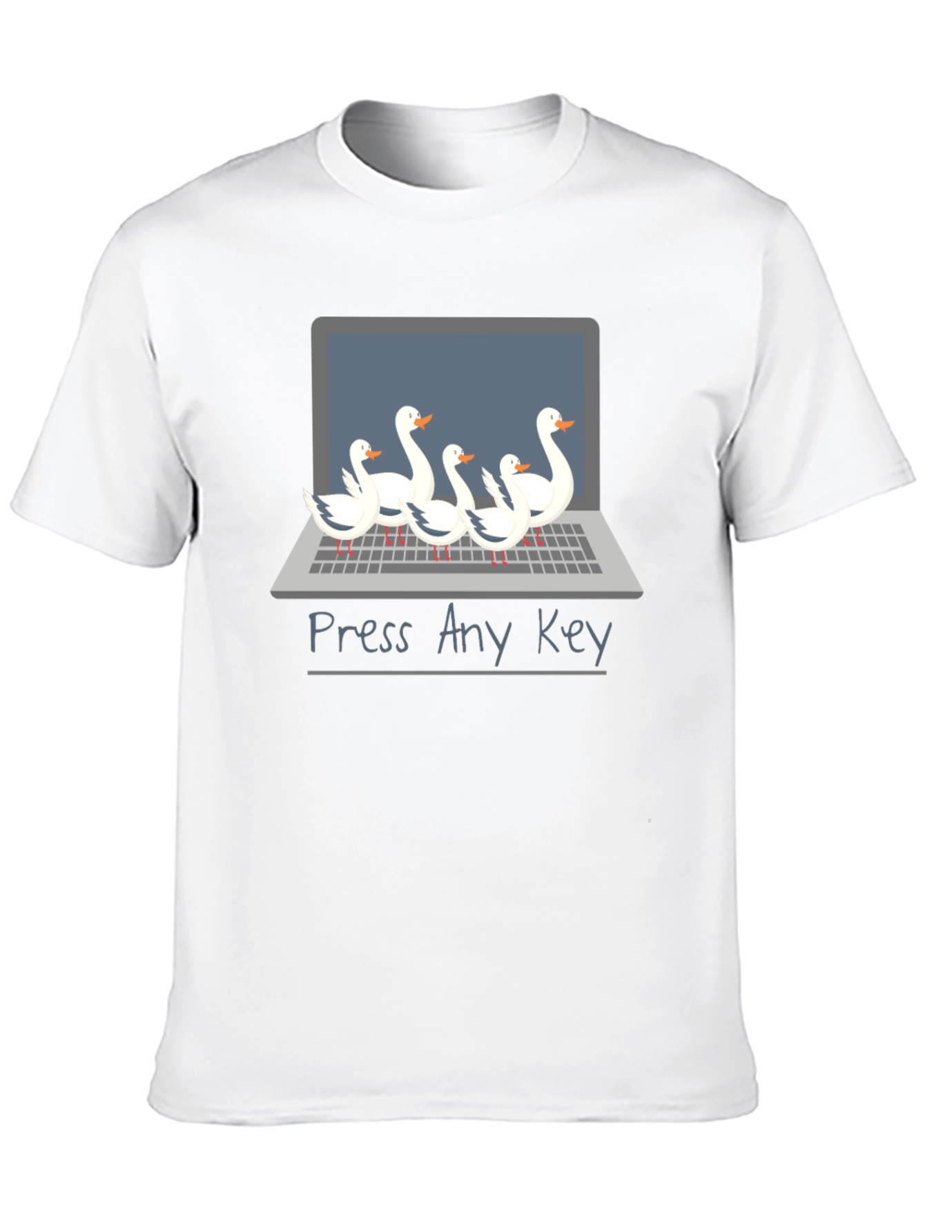 Funny Press Any Key Goose T-Shirt