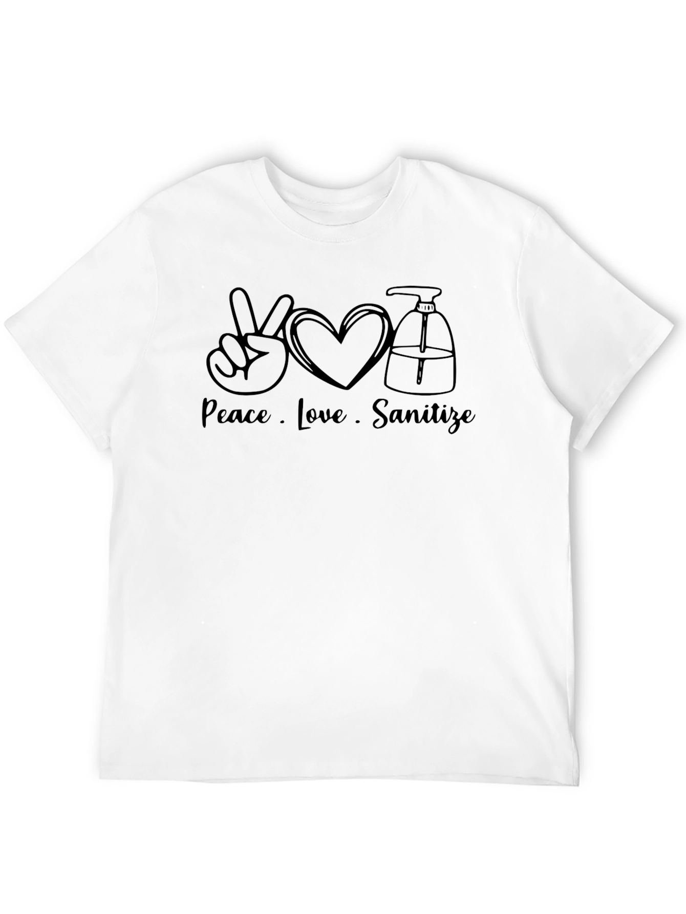 Peace Love Sanitize Graphic T-Shirt