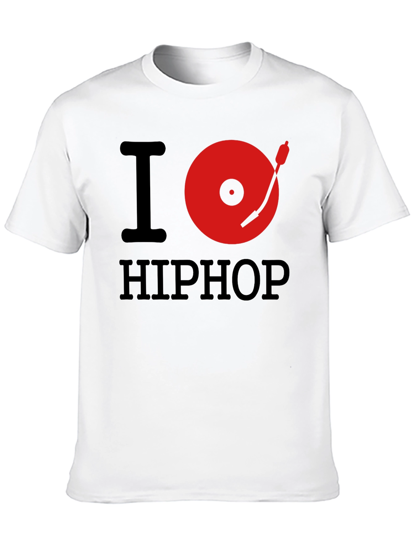 I Love Hip Hop Black Graphic T-Shirt