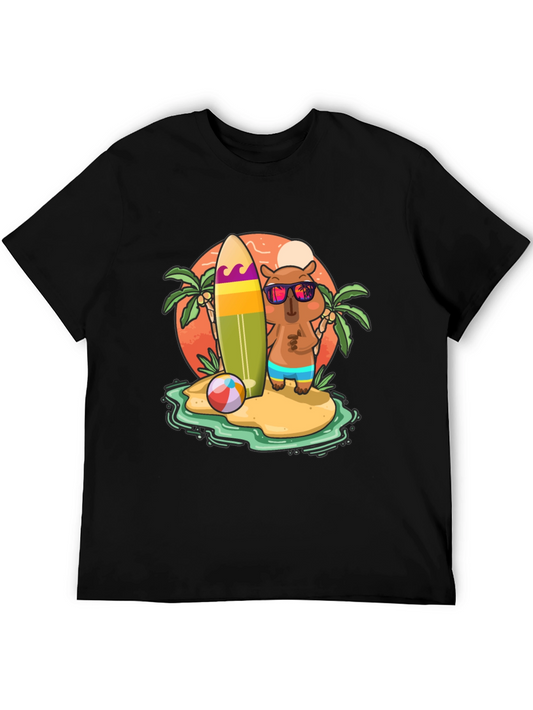 Summer Capybara T-Shirt - Beach Vibes