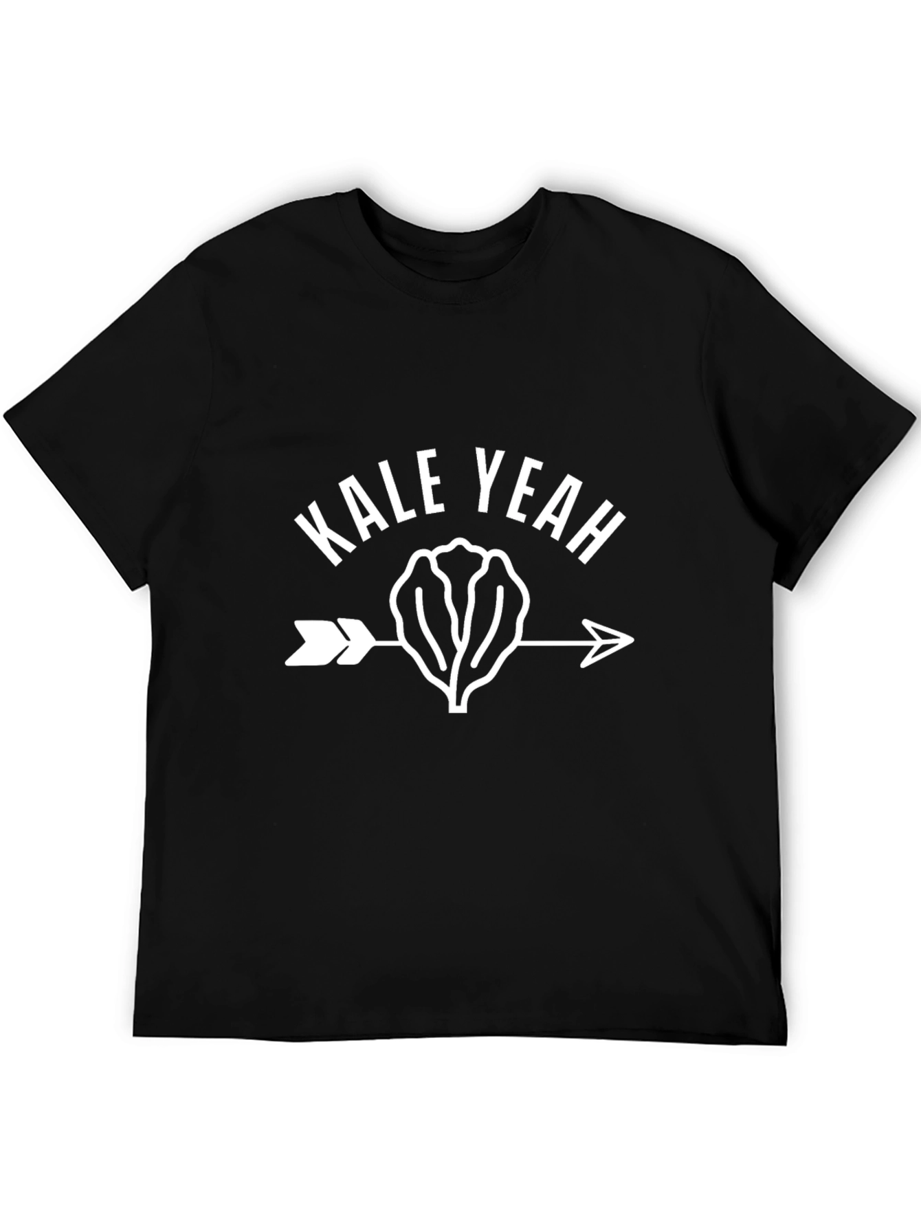 Kale Yeah Arrow Graphic Tee - Unisex Black T-Shirt