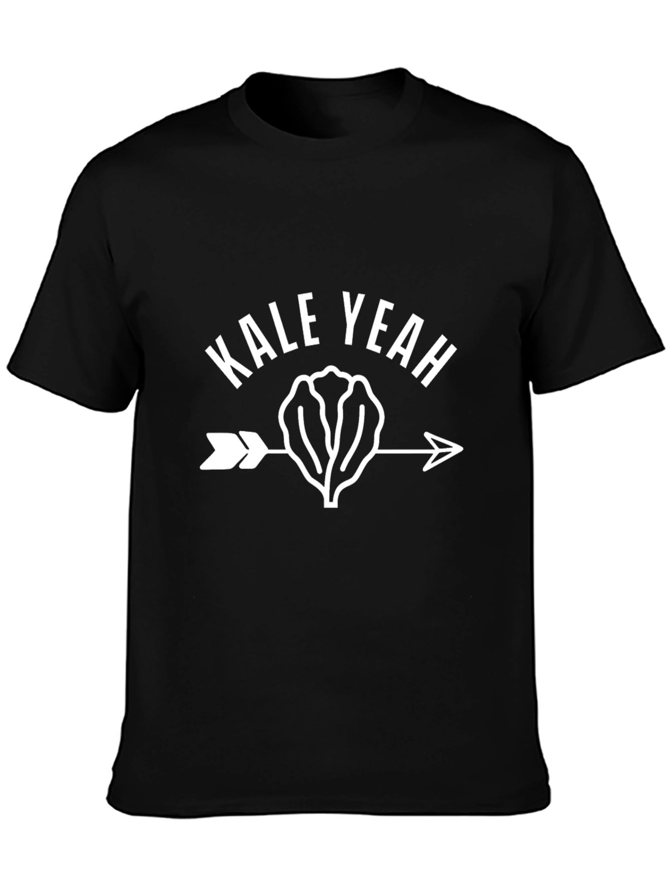 Kale Yeah Arrow Graphic Tee - Unisex Black T-Shirt
