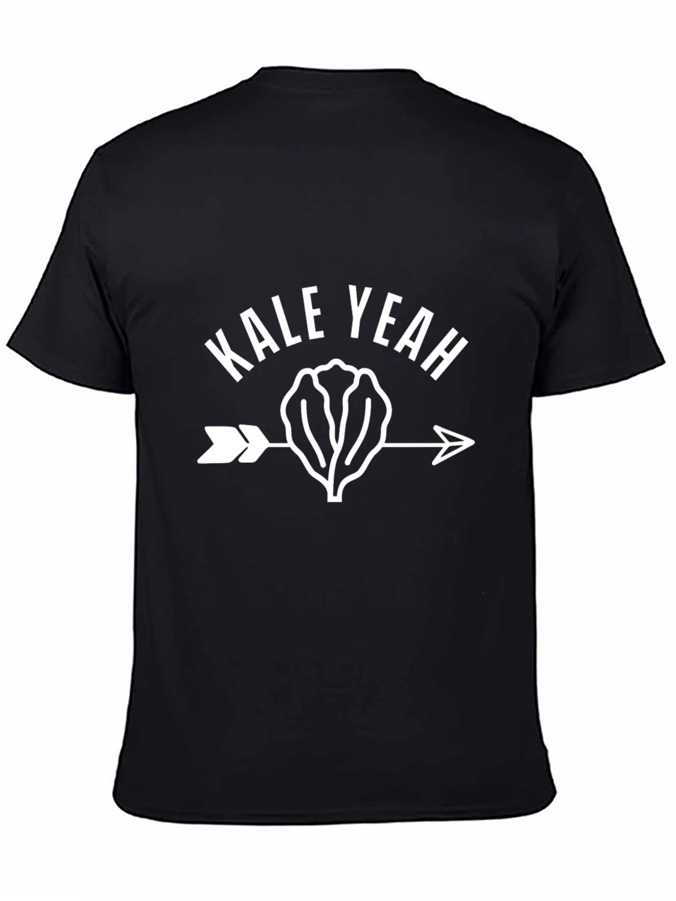 Kale Yeah Arrow Graphic Tee - Unisex Black T-Shirt