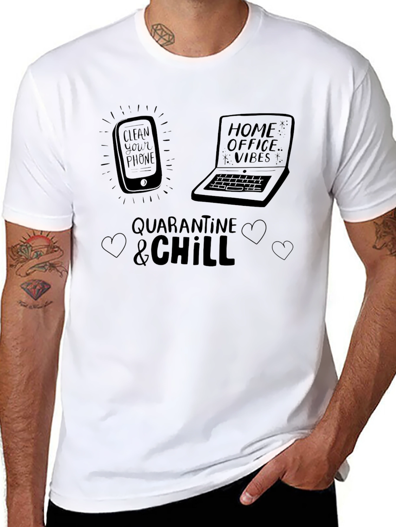 Quarantine & Chill Graphic T-Shirt