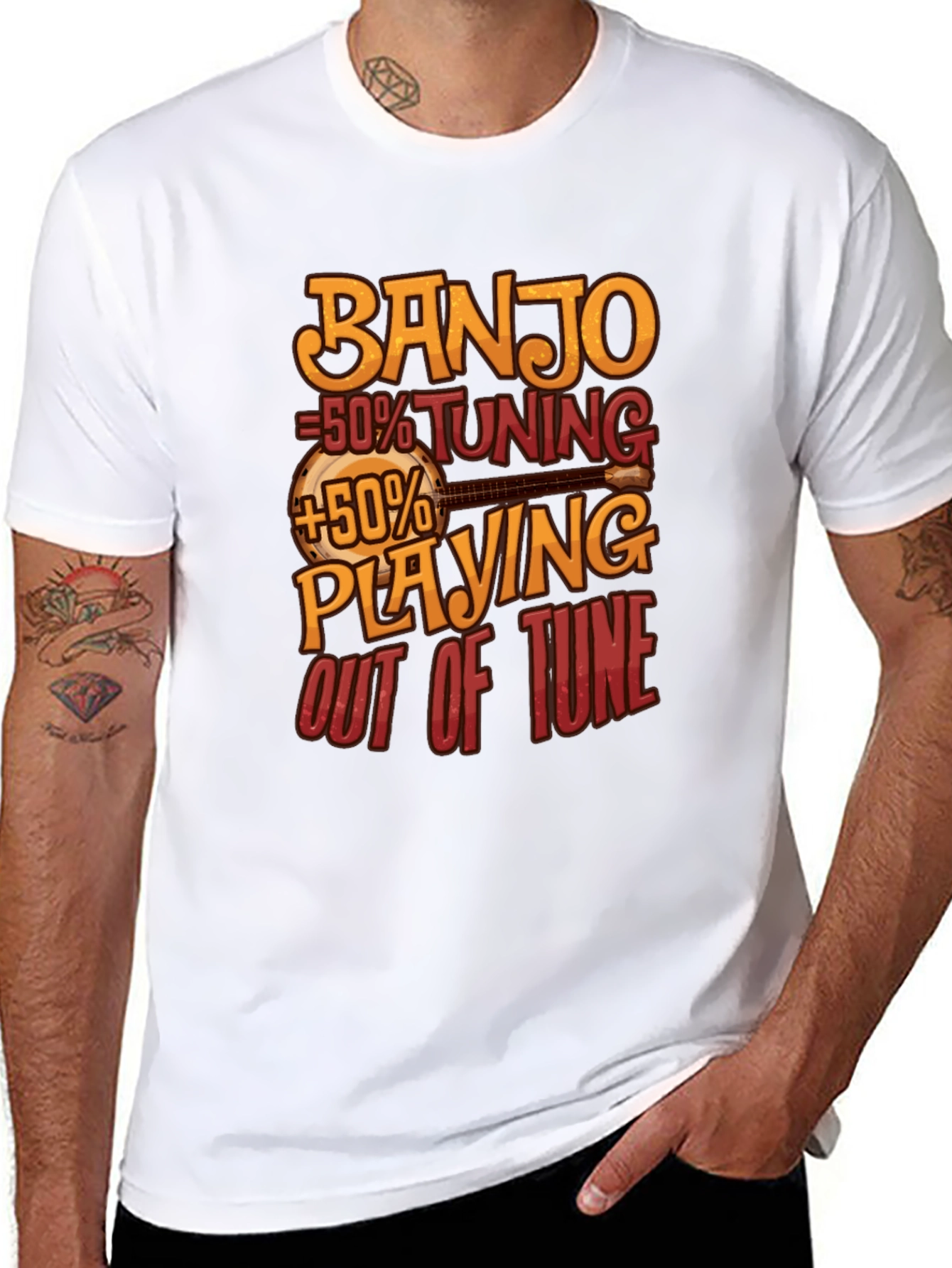 Banjo Tuning Playing Funny Musician T-Shirt