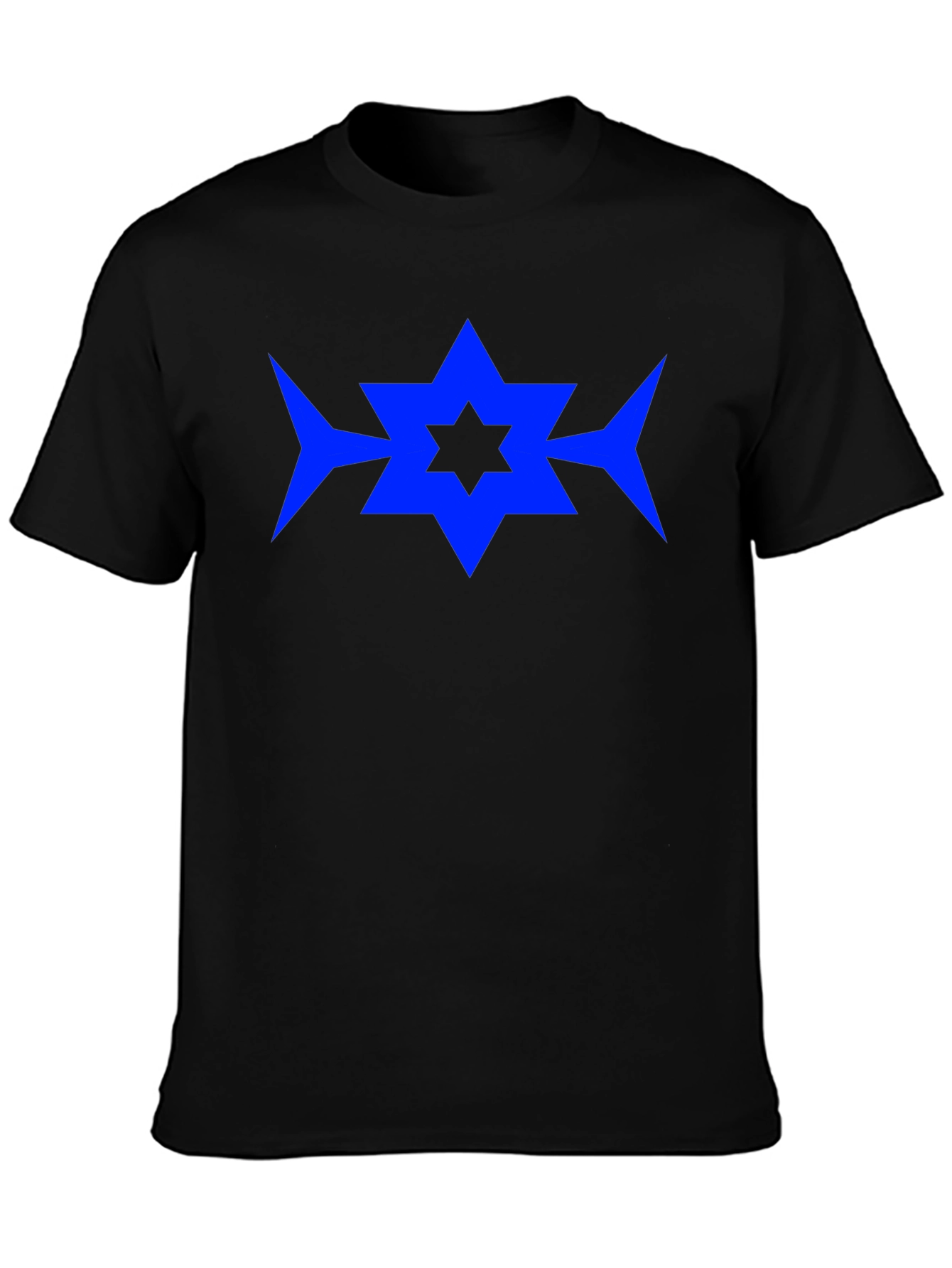 Blue Star Graphic Black T-Shirt